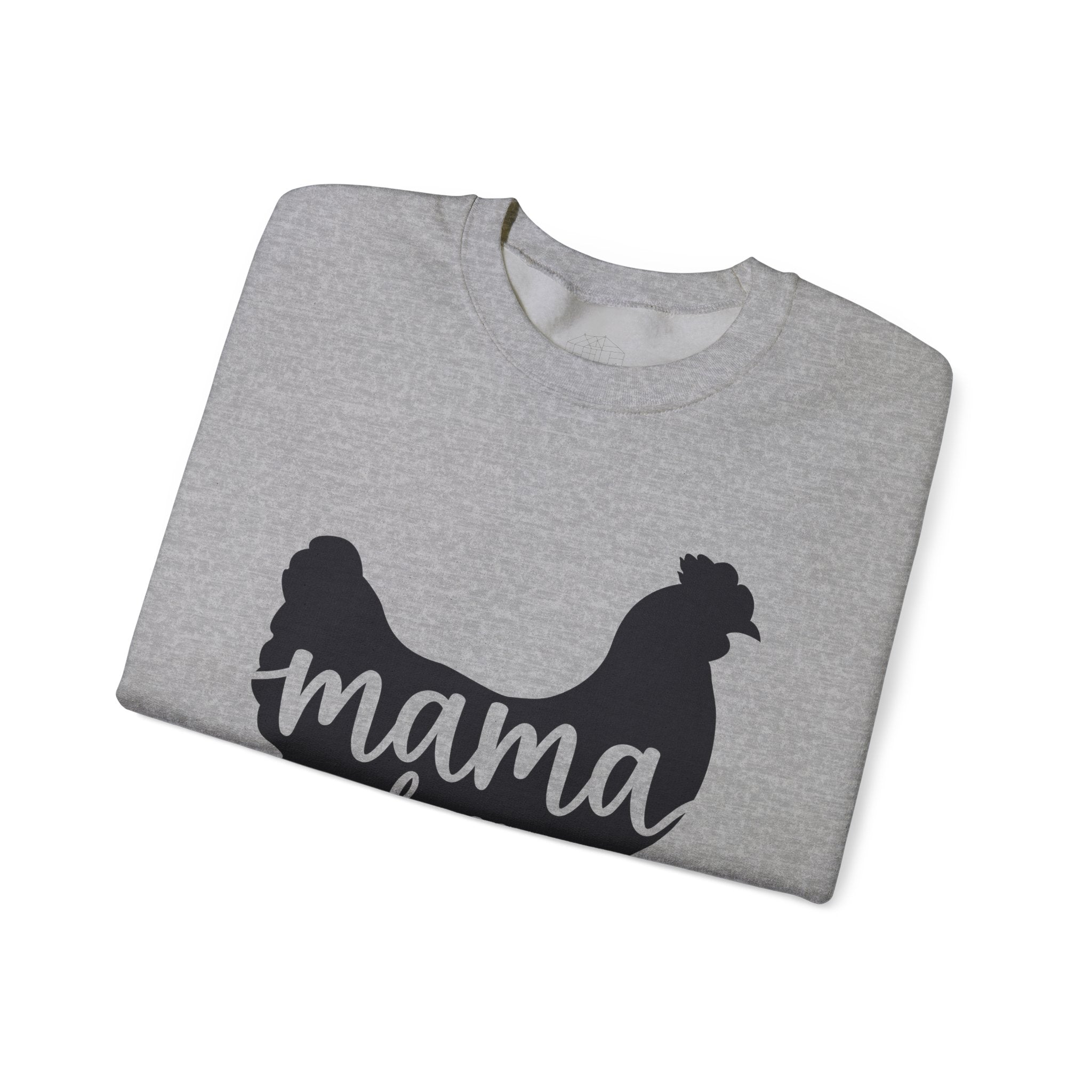 Mama Hen Sweatshirt – Minimalist Chicken Mom Crewneck, Neutral Farmhouse Homestead Pullover, Unisex Gildan 18000