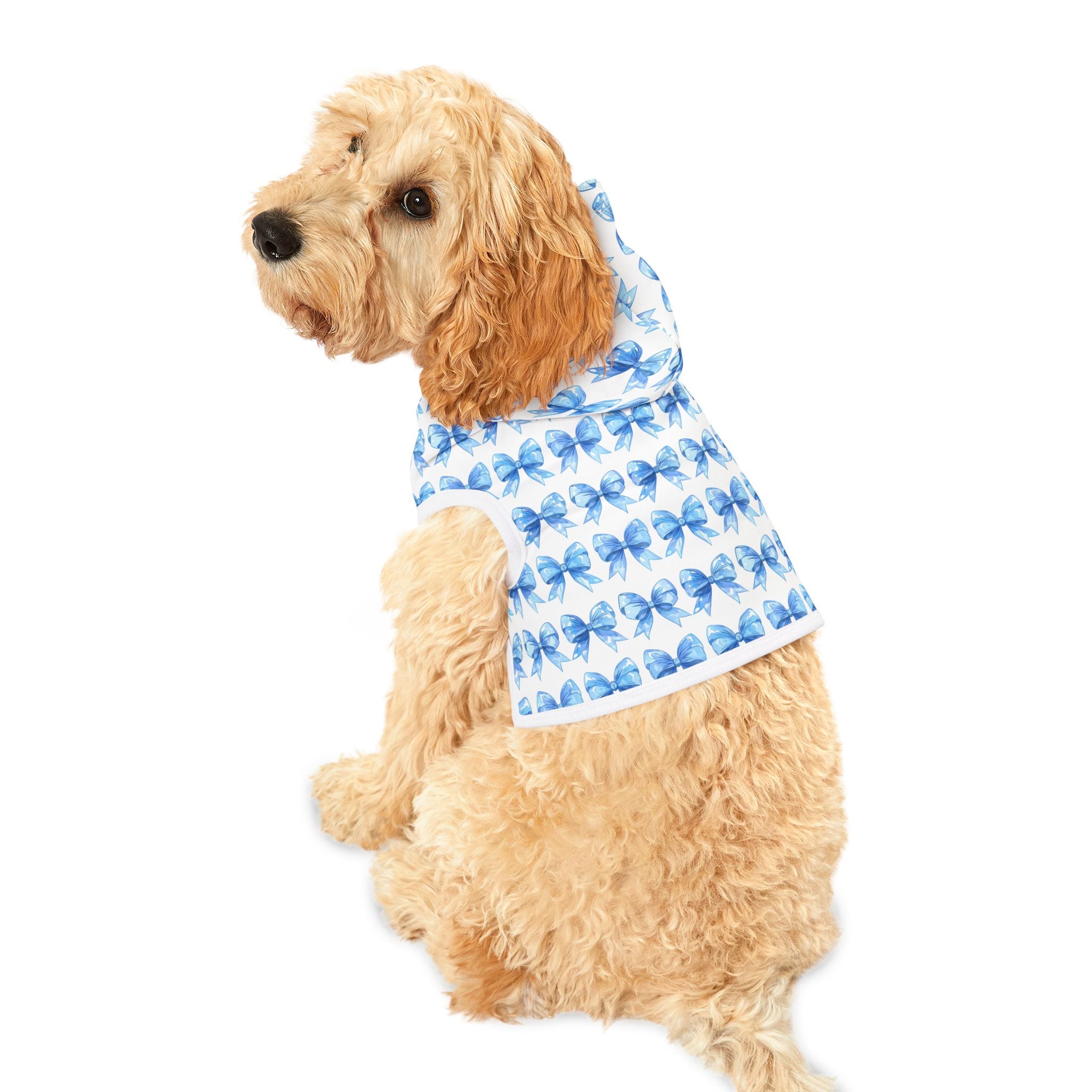 Coquette Bows Cute Pet Hoodie - Adorable Puppy Sweater, Small Dog Outfit, Furry Friend Gift, Pet Apparel, Animal Lover Present