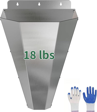 Large Chicken Cone for Butchering, Stainless Steel Kill Cone with Safety Gloves