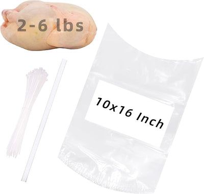 Poultry Shrink Wrap Bags, 10x16 Inches 30 Pcs Clear Poultry Heat Shrink Bags