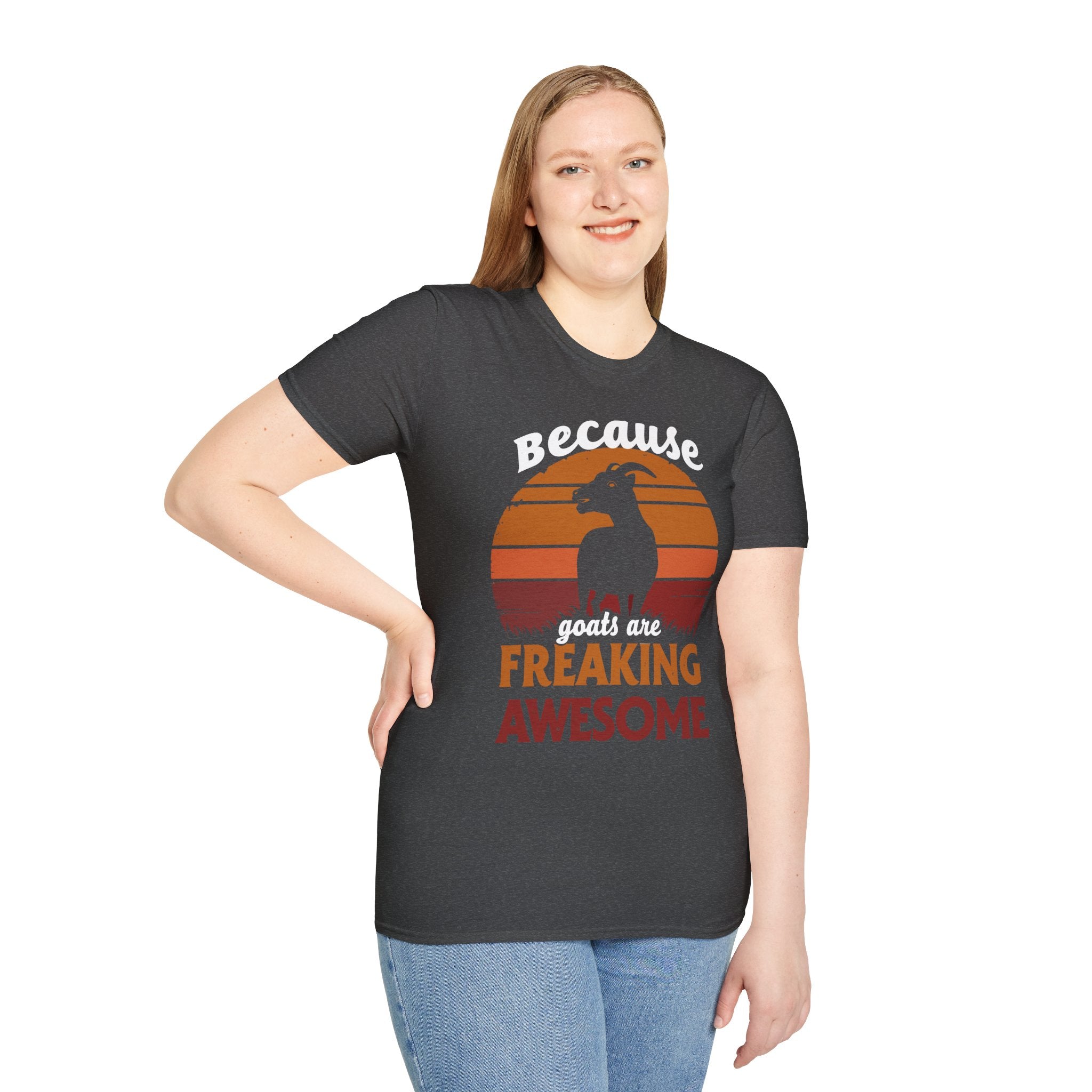 Because Goats Are Freaking Awesome Vintage Unisex T-Shirt | Funny Goat Lover Farm Life Tee