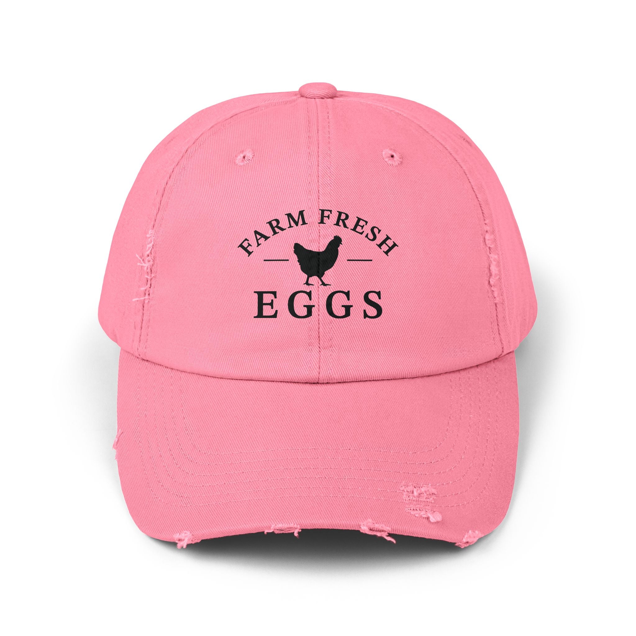 Farm Fresh Eggs Distressed Baseball Cap – Vintage Chicken Hat, Rustic Farm Egg Seller Cap, Backyard Chicken Keeper Hat, Homestead Farmwear