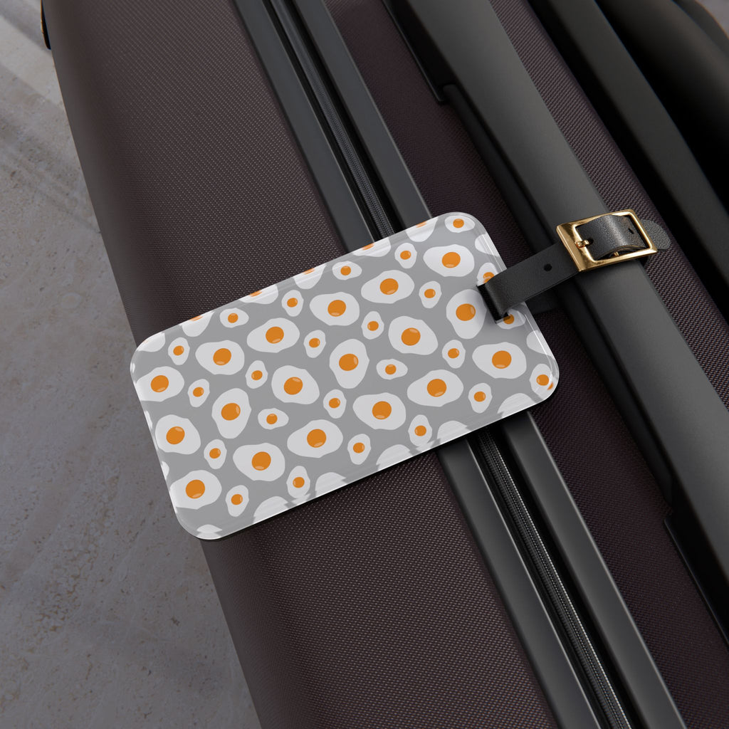 Funny Fried Egg Luggage Tag | Farmhouse Travel Accessory | Cute Breakfast Suitcase Tag | Foodie Travel Bag Identifier | Gumpert Homestead
