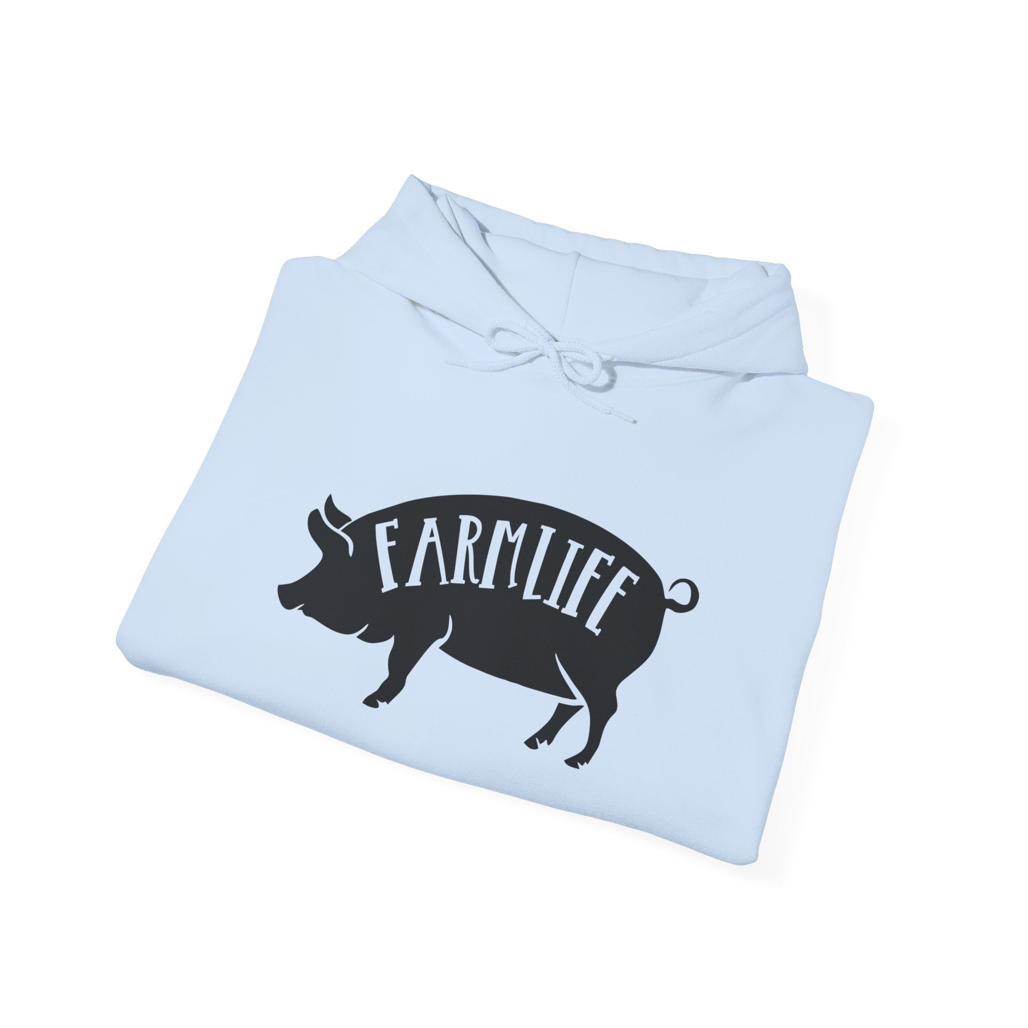 Farmhouse Pig Silhouette Hoodie – Farm Life Sweatshirt, Pig Lover Pullover, Homestead Hoodie, Mini Pig Apparel, Farm Animal Hoodie, Country Living Unisex Hoodie