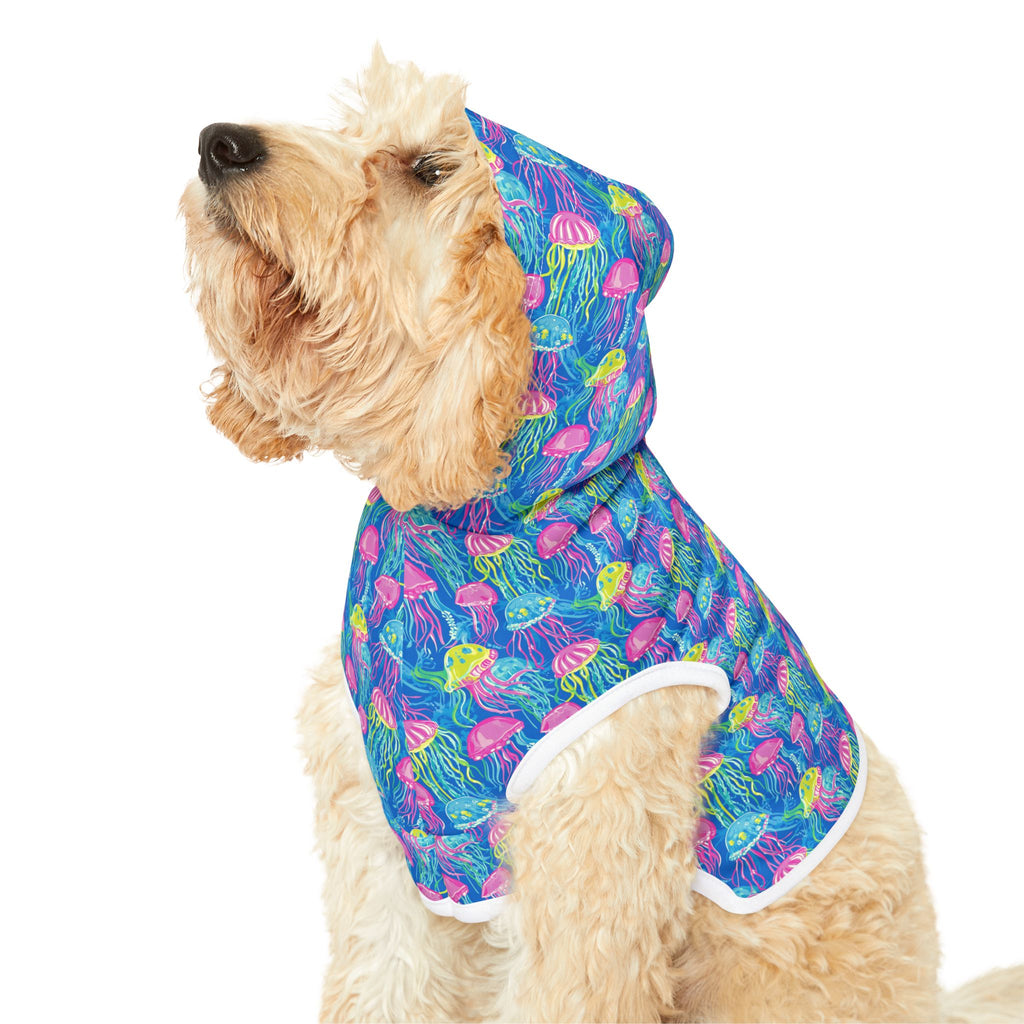 Neon Jellyfish Pet Hoodie, Cute Animal Lover Gift, Dog Sweater, Cat Jumper, Pet Clothing