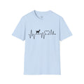 Goat Heartbeat Unisex T-Shirt | Minimalist Goat Lover ECG Farm Life Tee