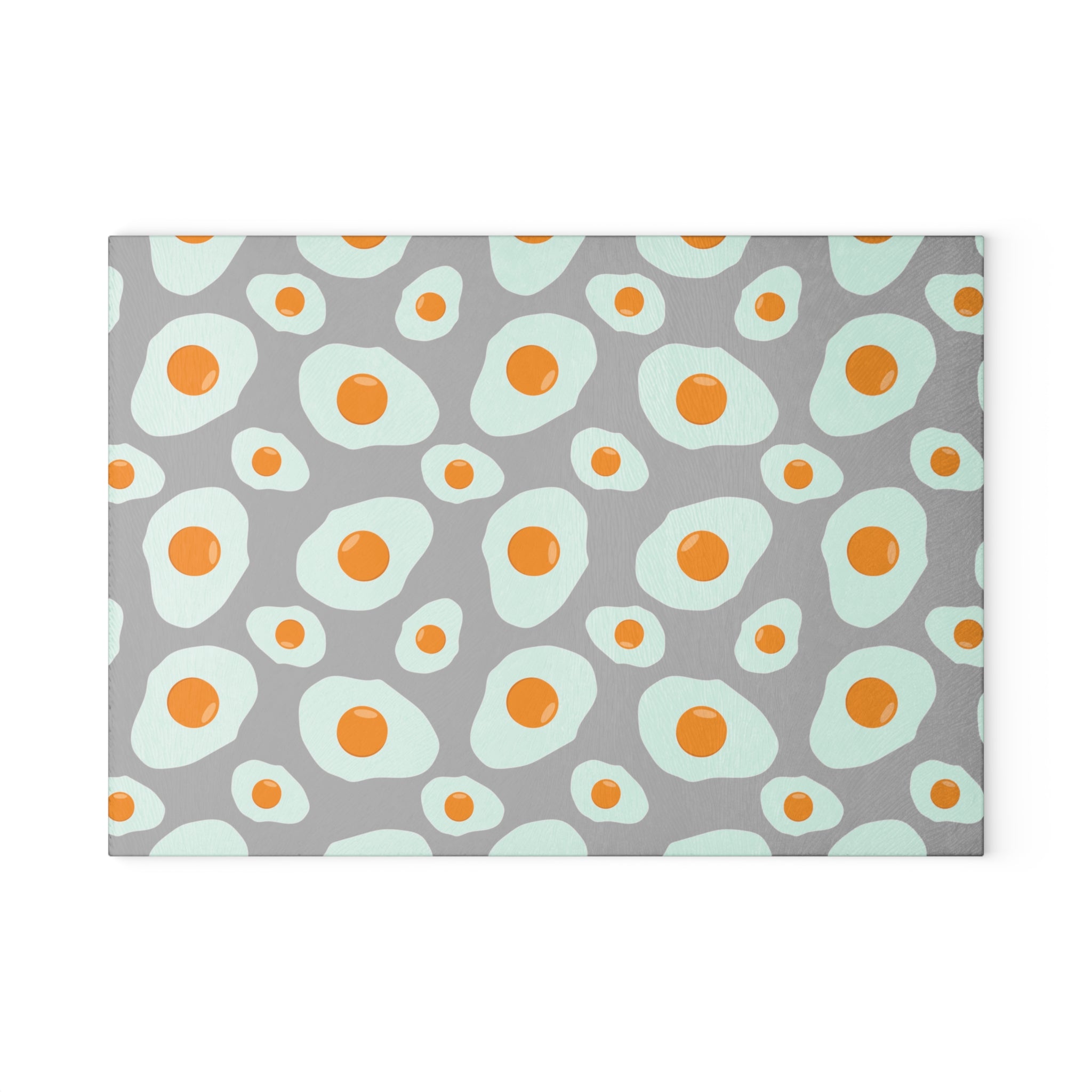 Funny Egg Glass Cutting Board | Farmhouse Kitchen Decor | Fried Egg Pattern Tempered Glass Cutting Board | Gumpert Homestead