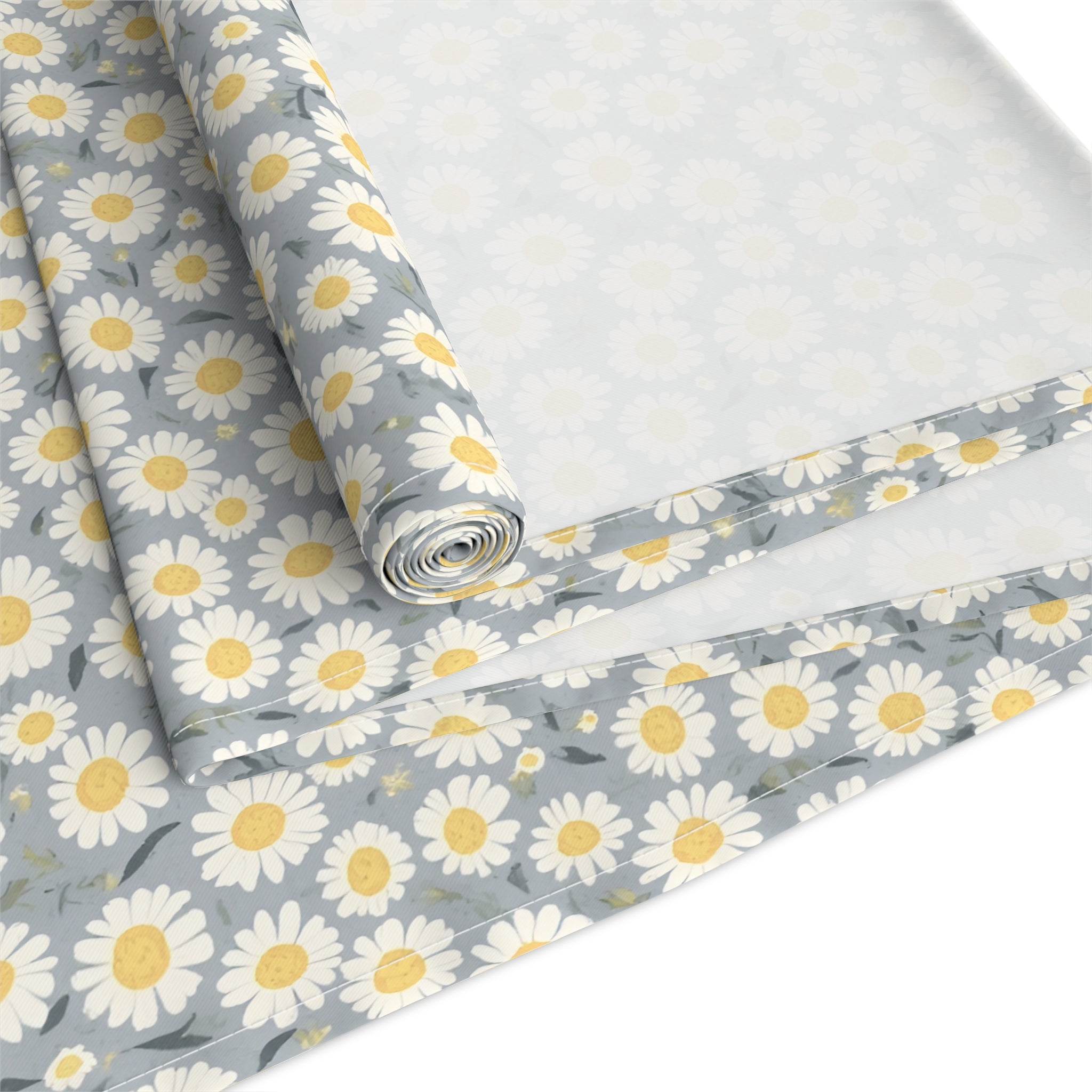 Daisy Table Runner | Cottagecore Farmhouse Kitchen Decor | Floral Dining Table Runner | Rustic Country Table Linen