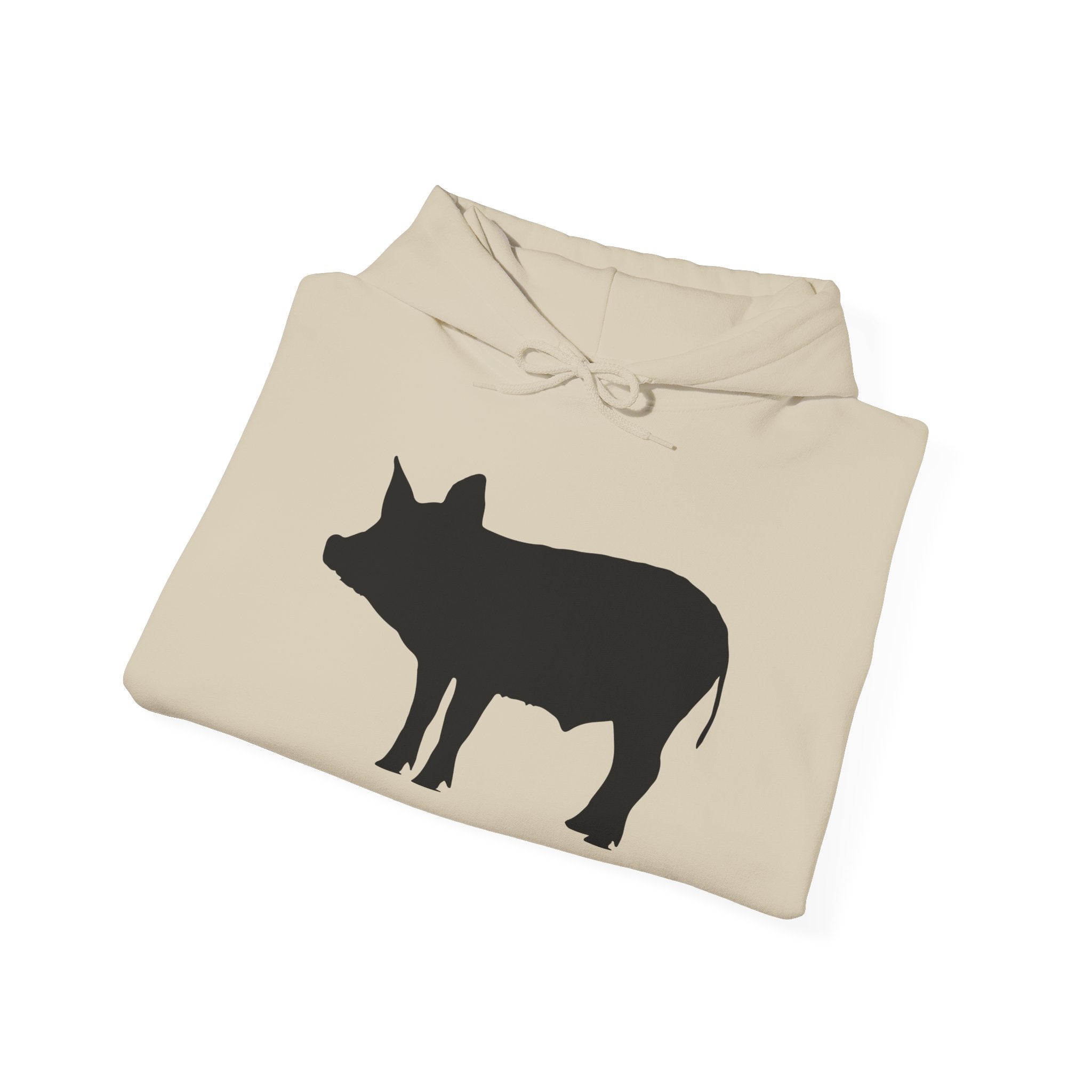 Pig Silhouette Hoodie – Farm Life Sweatshirt, Pig Lover Pullover, Homestead Hoodie, Mini Pig Apparel, Farm Animal Hoodie, Country Living Unisex Hoodie