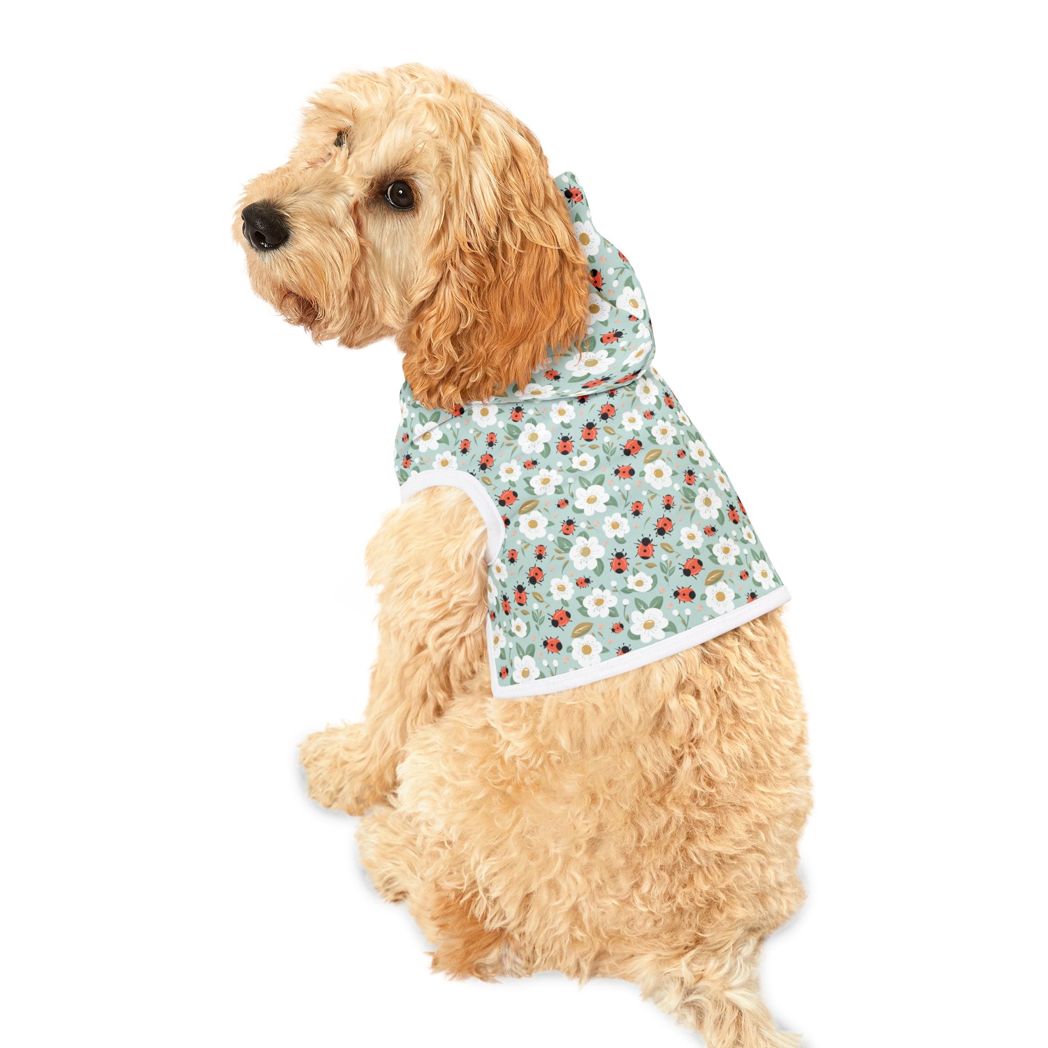 Blue Ladybug Pet Hoodie, Cute Pet Apparel, Animal Lover Gift, Dog Sweater, Cat Jumper, Pet Clothing