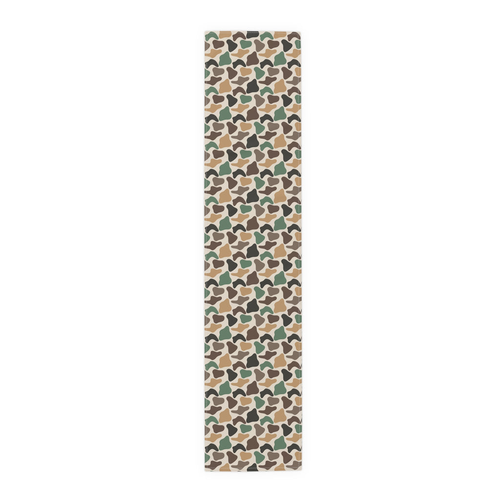 Duck Camo Farmhouse Table Runner | Rustic Waterfowl Kitchen Decor | Country Duck Print Dining Table Linen | Homestead Farm Table Runner