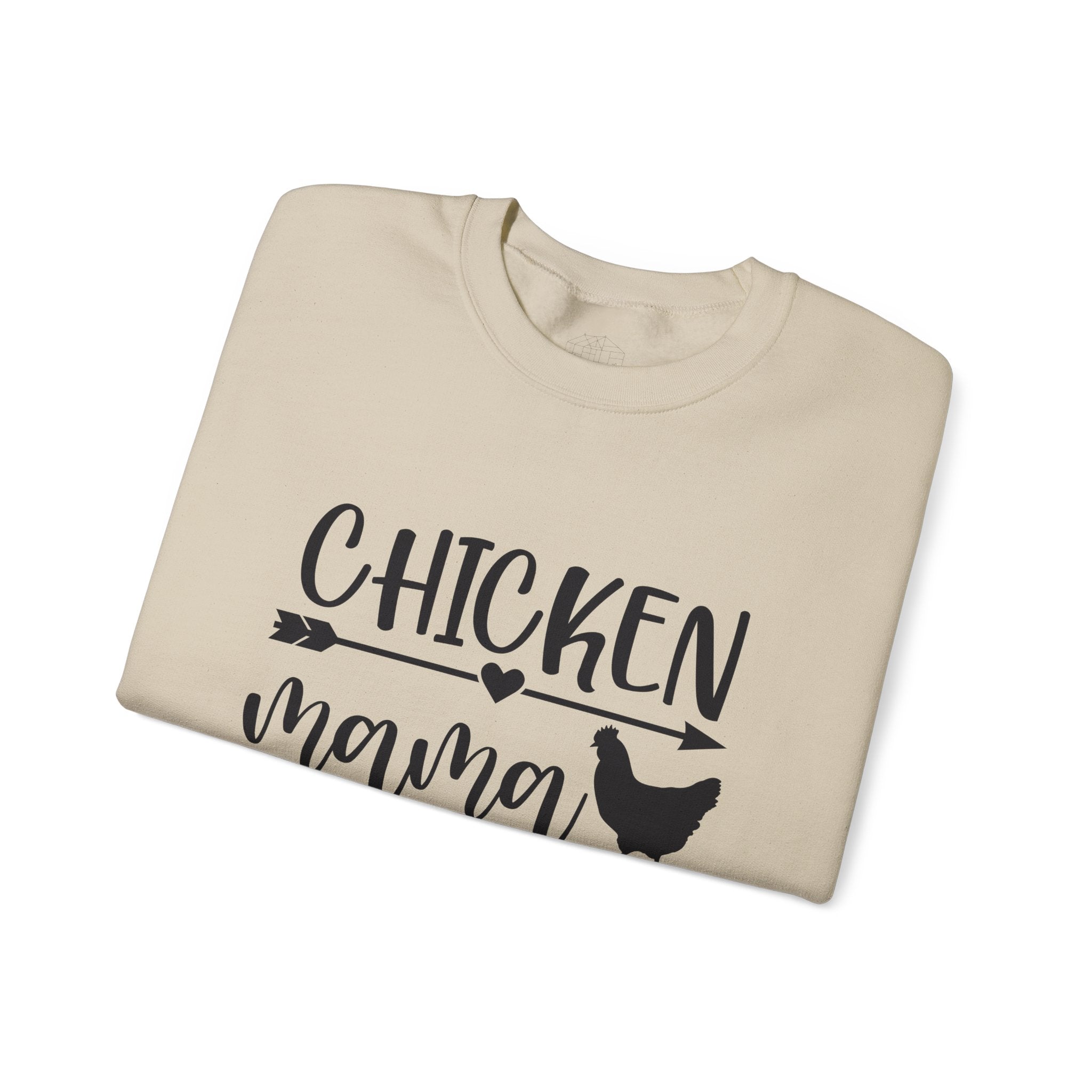 Chicken Mama Sweatshirt – Farmhouse Chicken Mom Crewneck, Rustic Homestead Pullover, Unisex Gildan 18000