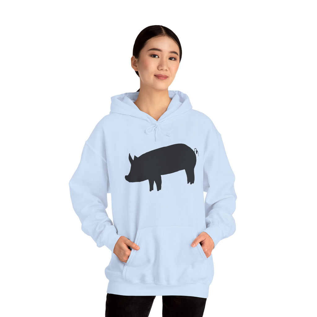 Pig Silhouette Hoodie – Farm Life Sweatshirt, Pig Lover Pullover, Homestead Hoodie, Mini Pig Apparel, Farm Animal Hoodie, Country Living Unisex Hoodie