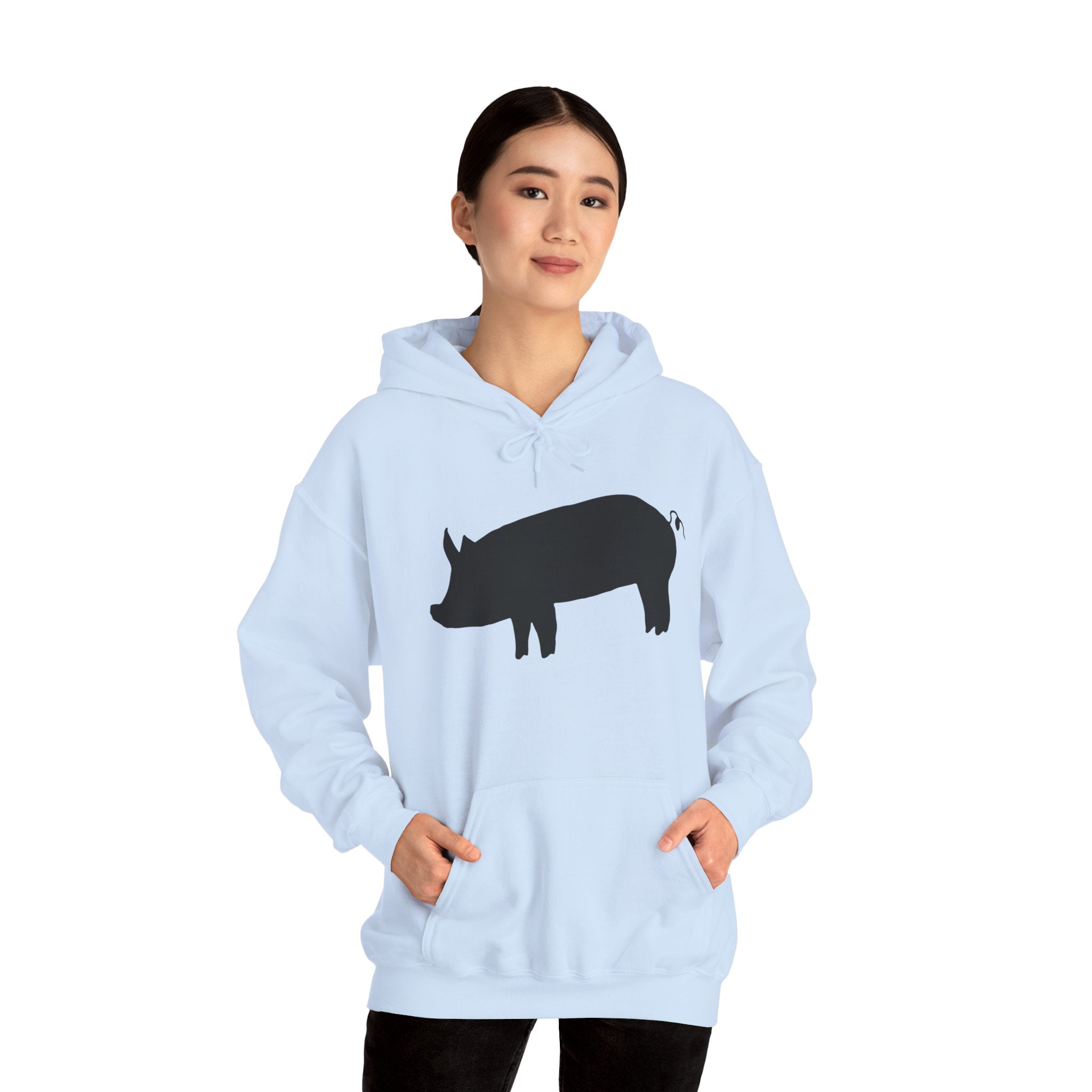 Pig Silhouette Hoodie – Farm Life Sweatshirt, Pig Lover Pullover, Homestead Hoodie, Mini Pig Apparel, Farm Animal Hoodie, Country Living Unisex Hoodie