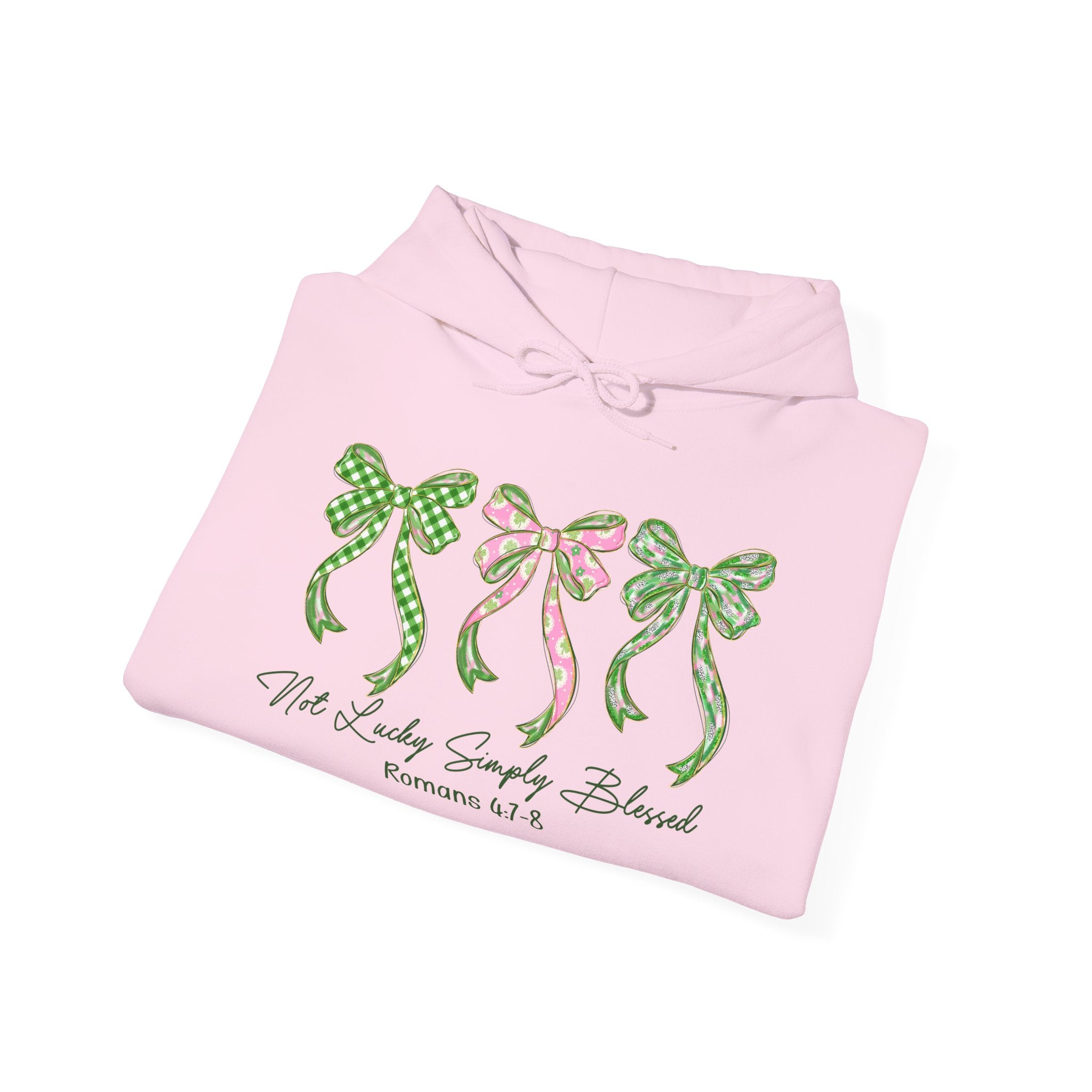 Not Lucky Simply Blessed Shirt | Romans 4:7–8 Christian St Patrick’s Day Tee | Faith Bow Shirt | Farmhouse Christian Apparel | Cottagecore Christian Shirt | Homestead Faith Clothing