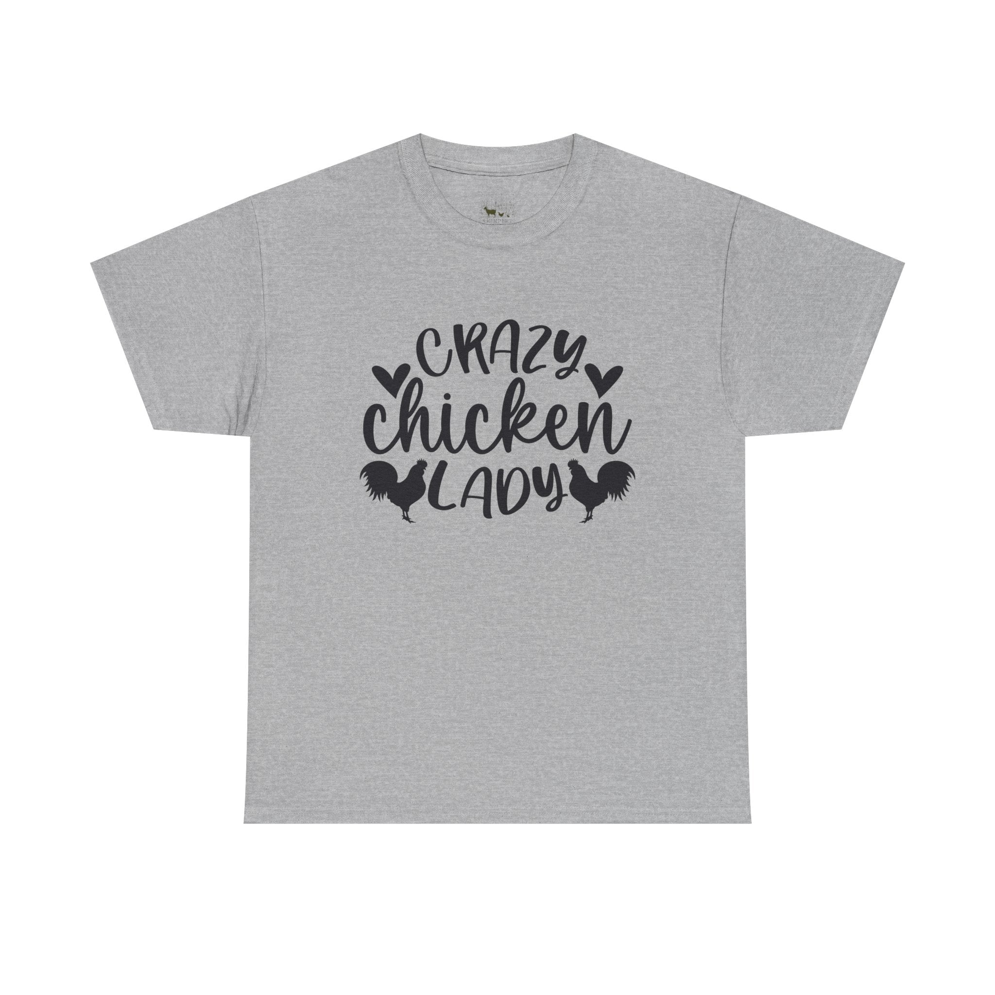 Crazy Chicken Lady T-Shirt – Funny Chicken Mom Tee, Farmhouse Homestead Chicken Lover Shirt, Unisex Gildan 5000