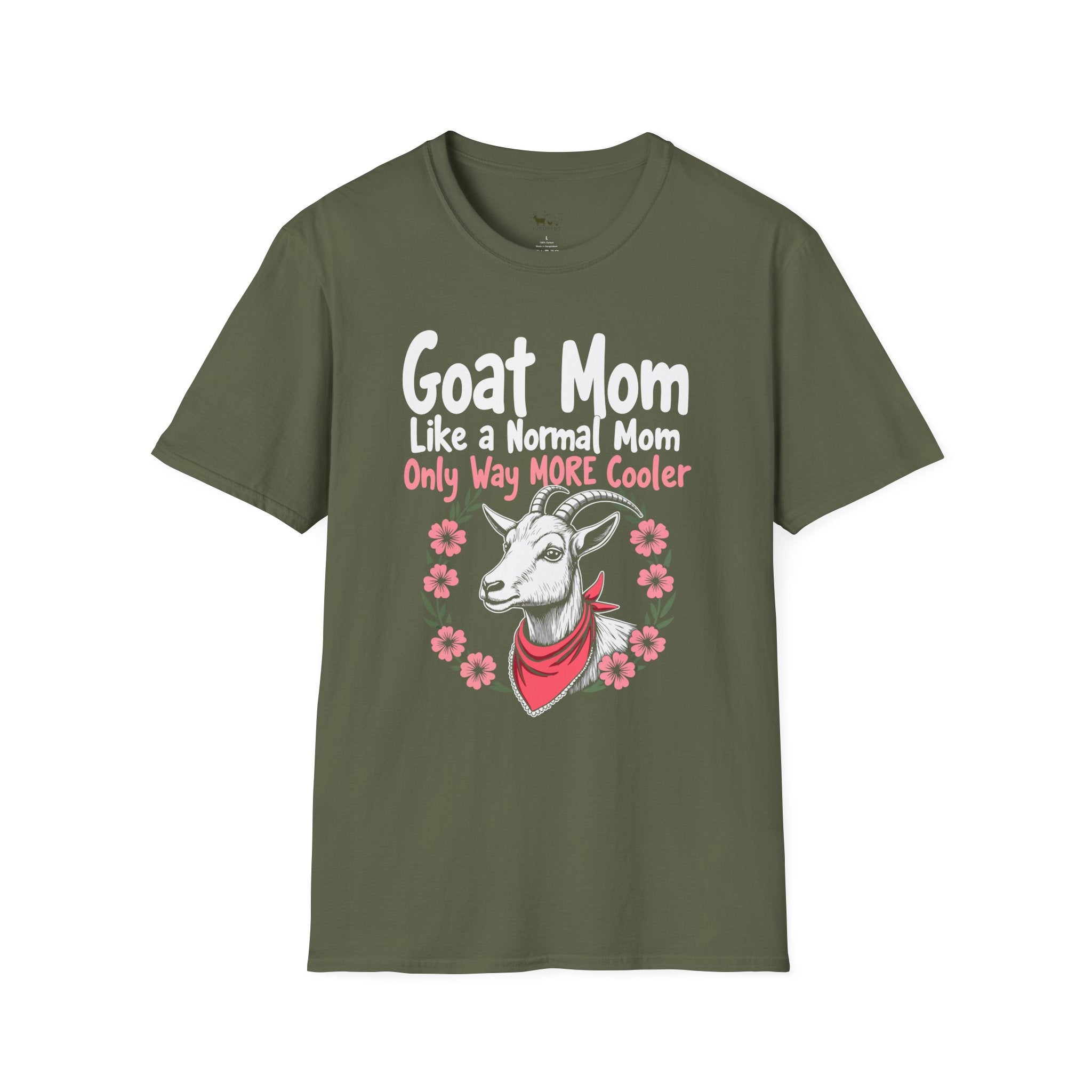 Goat Mom Like a Normal Mom Only Way More Cooler Unisex T-Shirt | Funny Goat Mom Farm Shirt