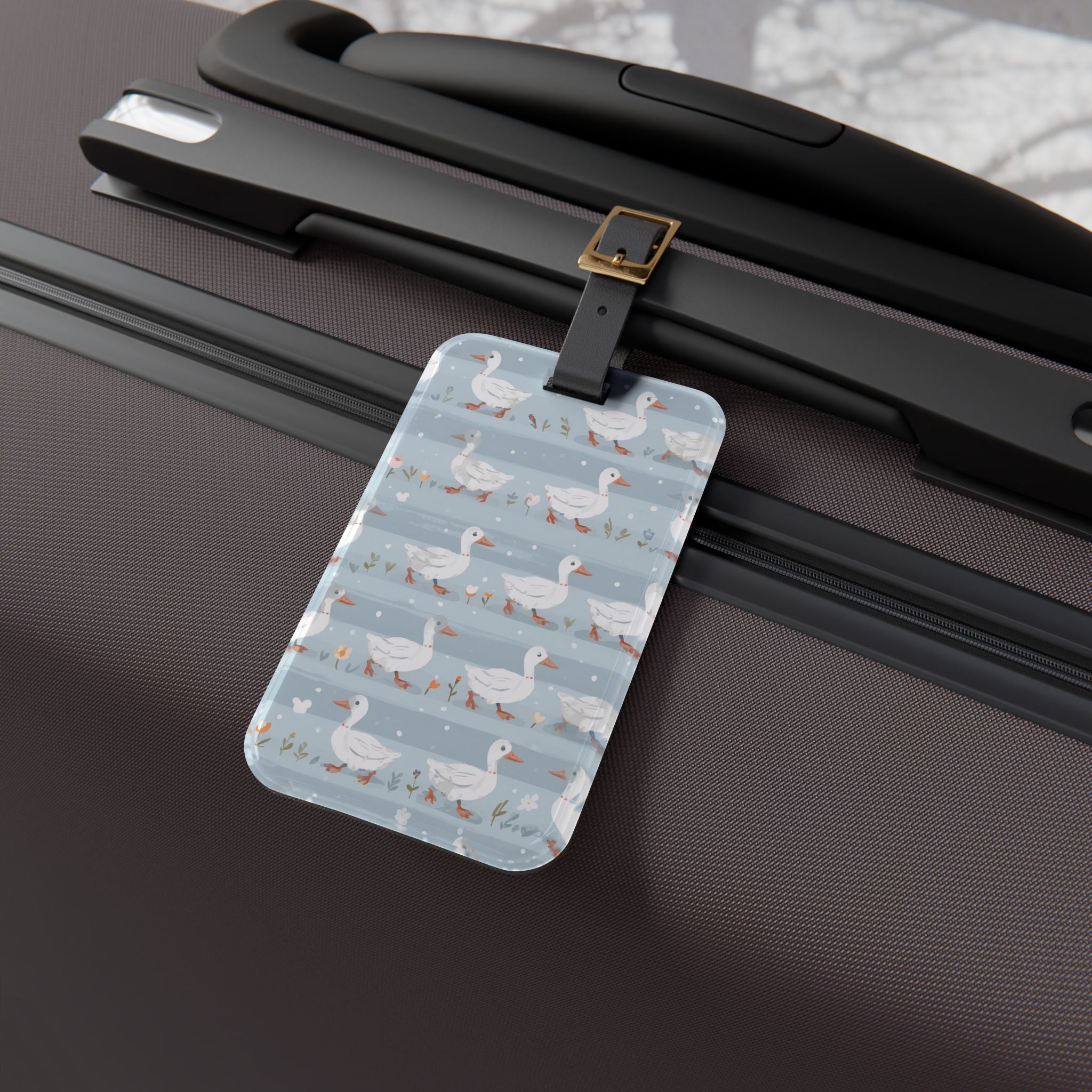Goose Luggage Tag | Cottagecore Travel Accessory | Farmhouse Duck & Goose Suitcase Tag | Cute Travel Bag Identifier | Gumpert Homestead