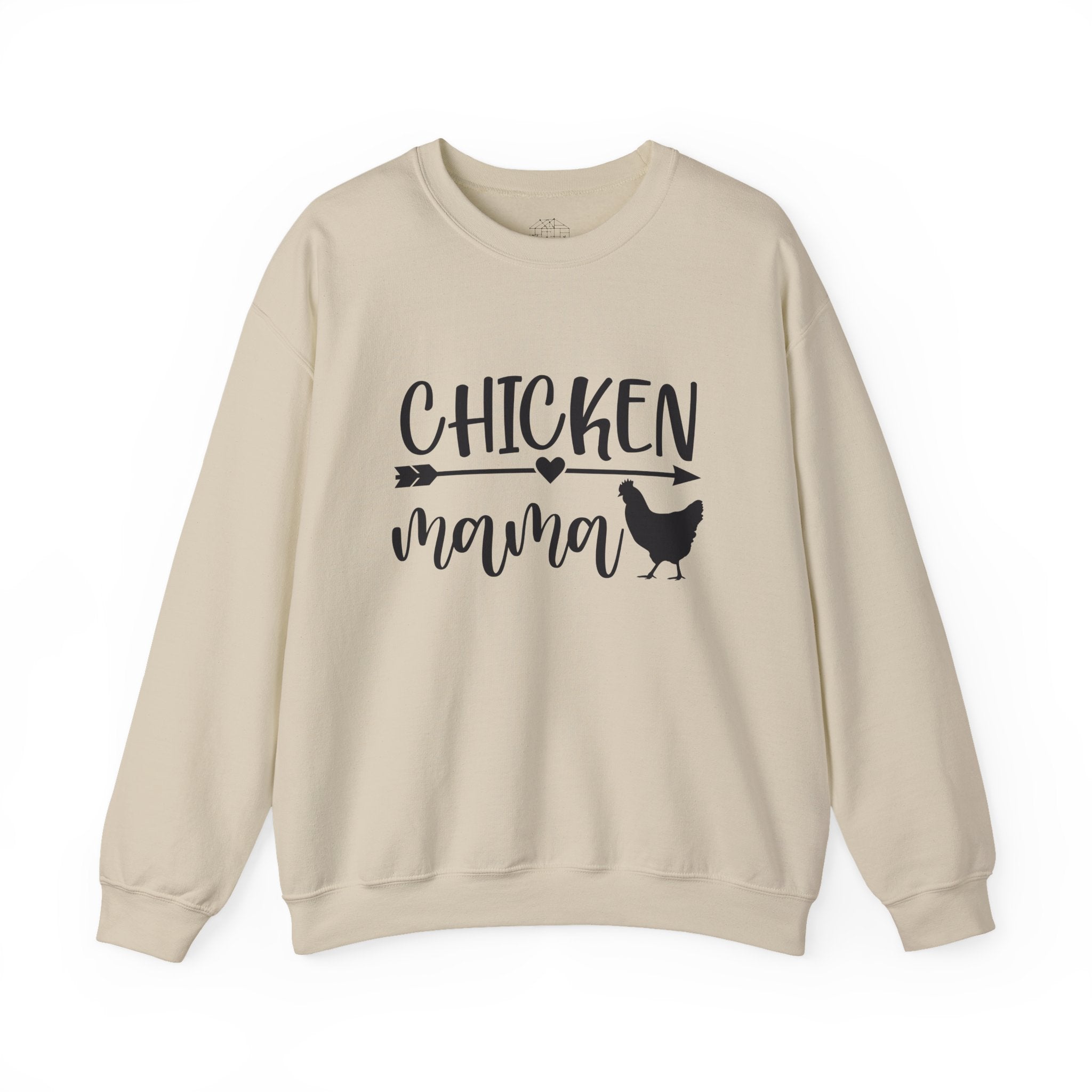 Chicken Mama Sweatshirt – Farmhouse Chicken Mom Crewneck, Rustic Homestead Pullover, Unisex Gildan 18000