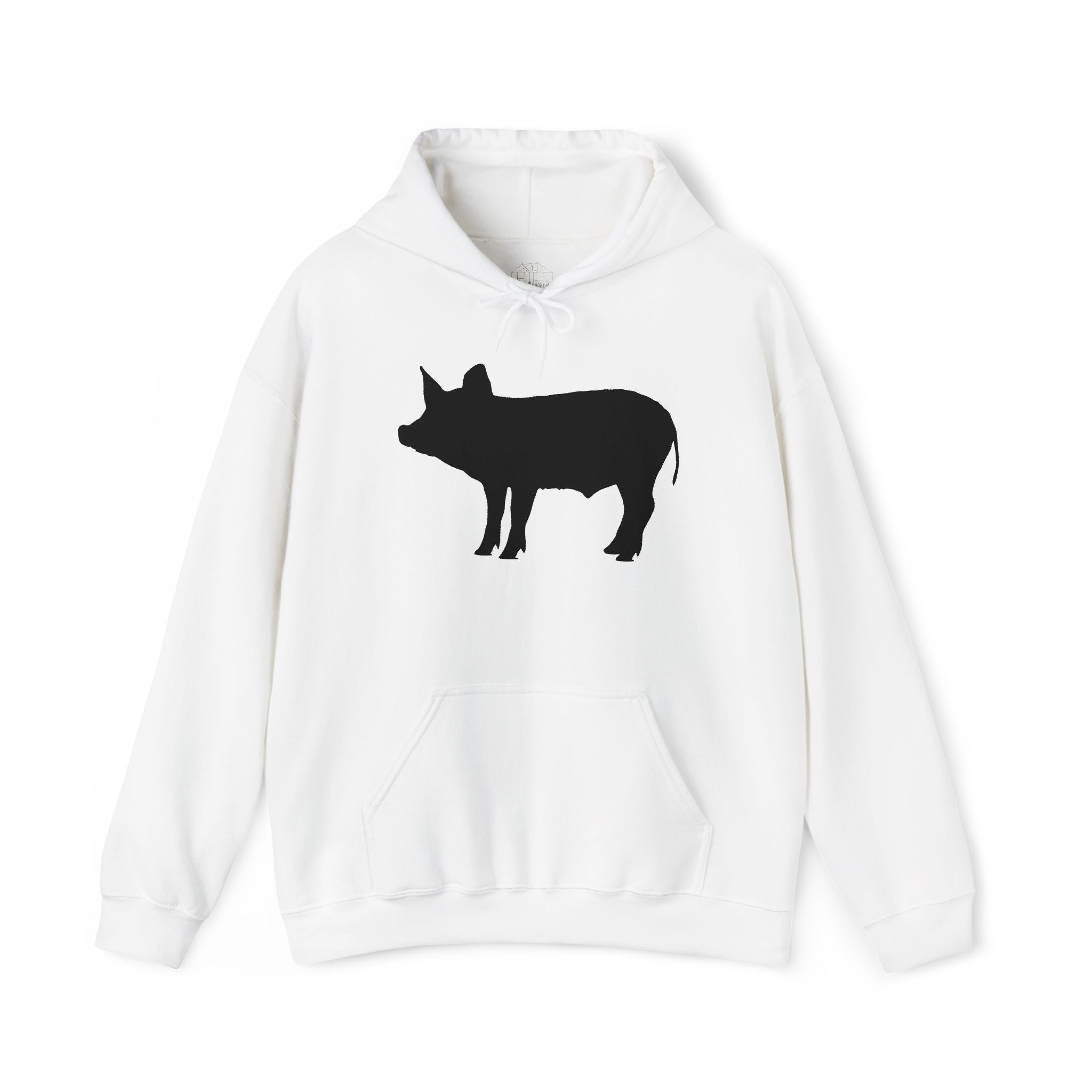 Pig Silhouette Hoodie – Farm Life Sweatshirt, Pig Lover Pullover, Homestead Hoodie, Mini Pig Apparel, Farm Animal Hoodie, Country Living Unisex Hoodie