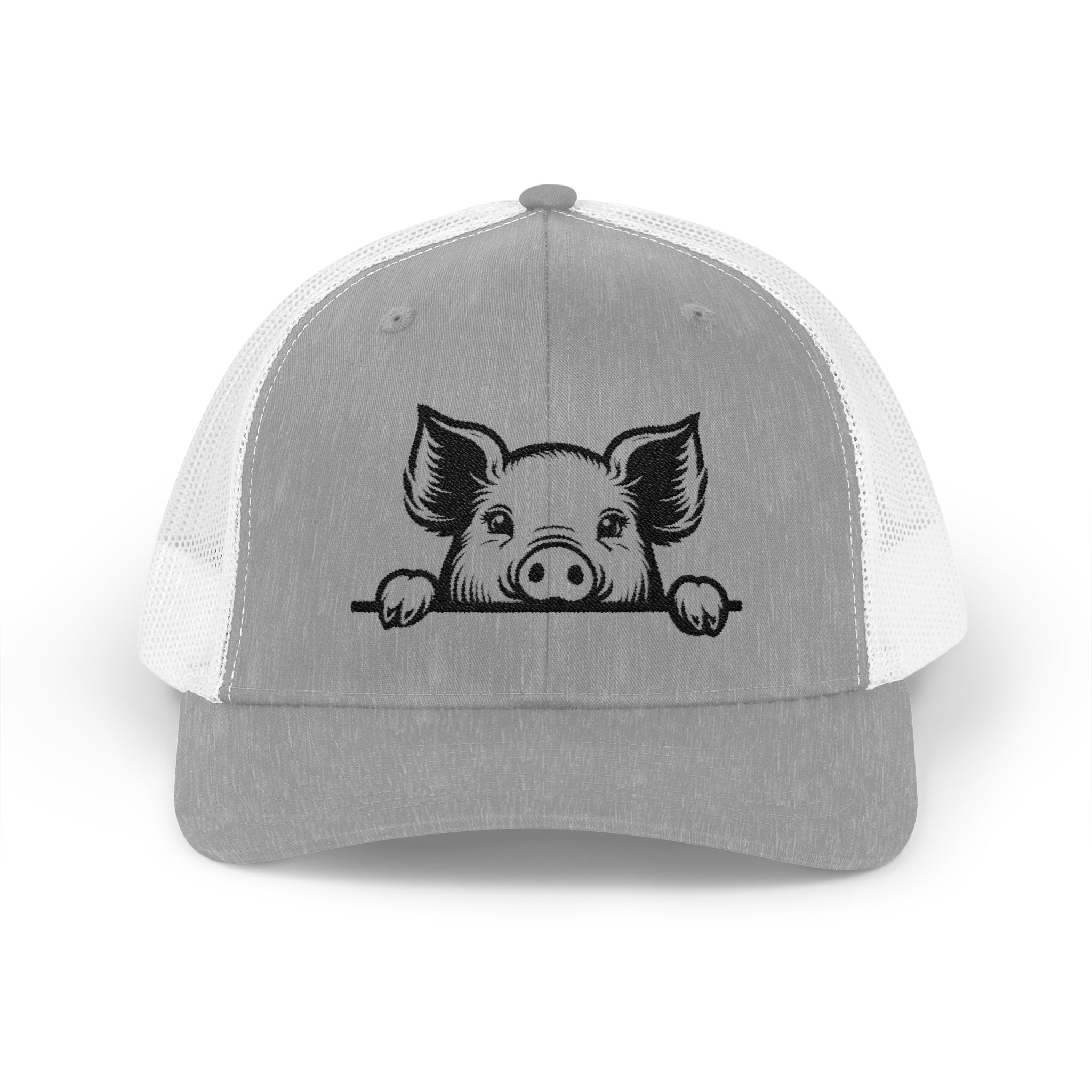 Peekaboo Pig Pink Trucker Hat | Farm Life Mesh Snapback Cap | Cute Pig Lover Hat | Cottagecore Farm Girl Hat | Homestead Animal Cap