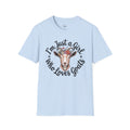 I’m Just a Girl Who Loves Goats Floral Unisex T-Shirt | Cute Goat Lover Farm Life Tee