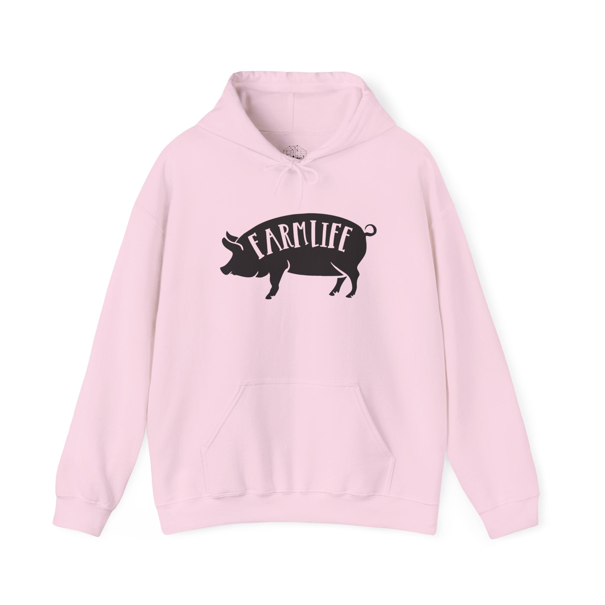 Farmhouse Pig Silhouette Hoodie – Farm Life Sweatshirt, Pig Lover Pullover, Homestead Hoodie, Mini Pig Apparel, Farm Animal Hoodie, Country Living Unisex Hoodie
