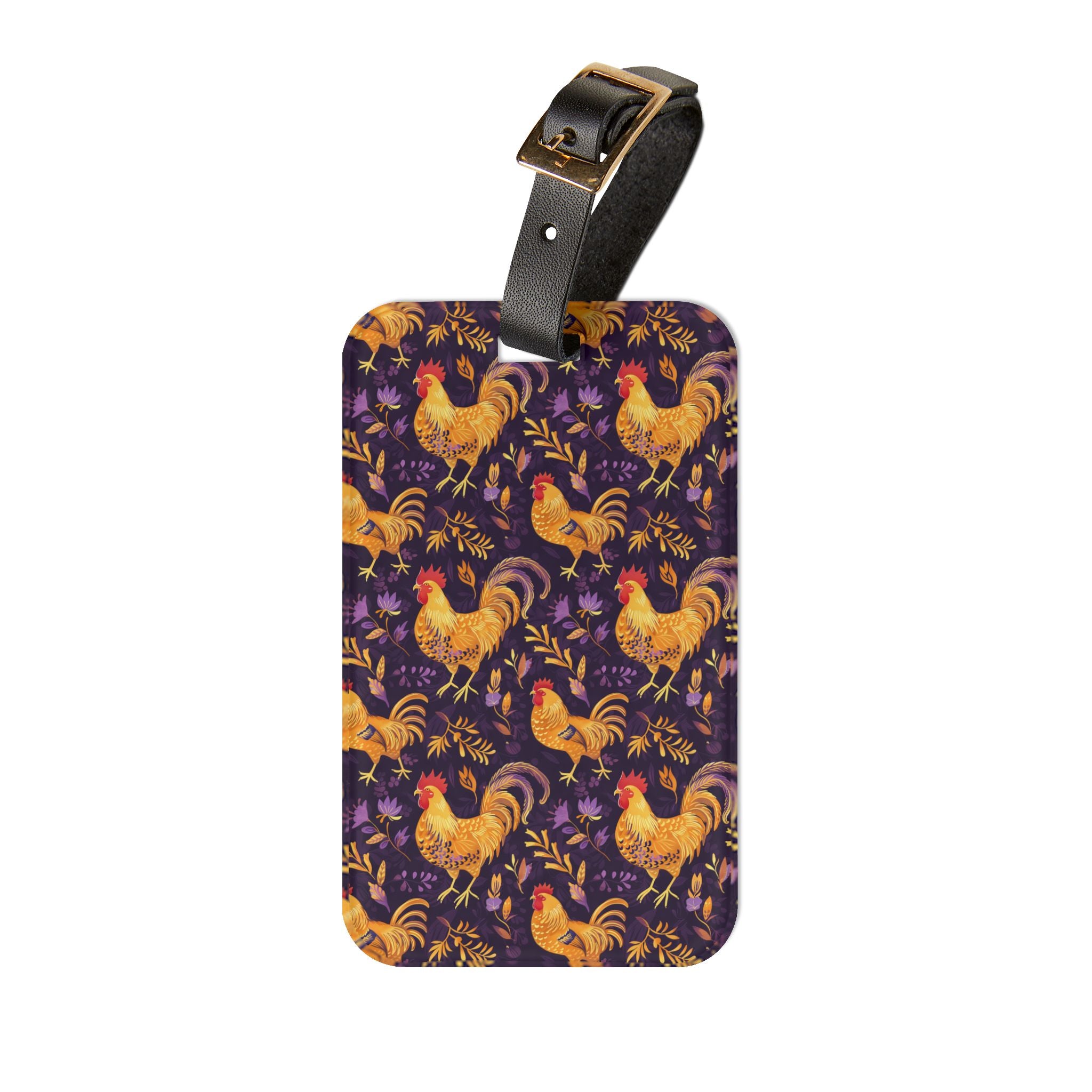 Rooster Luggage Tag | Farmhouse Travel Accessory | Rustic Chicken Suitcase Tag | Cottagecore Poultry Bag Identifier | Gumpert Homestead