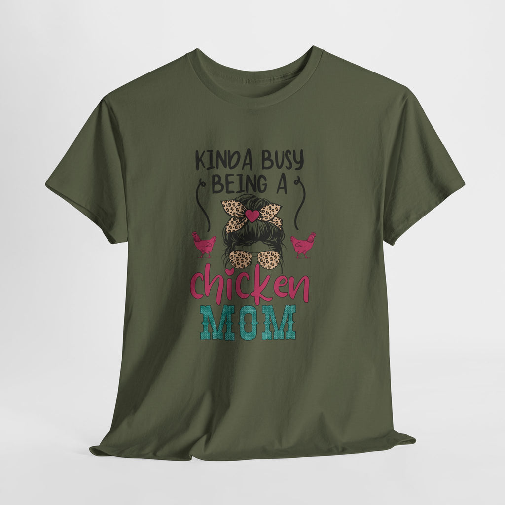 Kinda Busy Being a Chicken Mom T-Shirt – Funny Chicken Mom Shirt, Backyard Chicken Keeper Tee, Farm Life Graphic Shirt, Homestead Apparel Gift