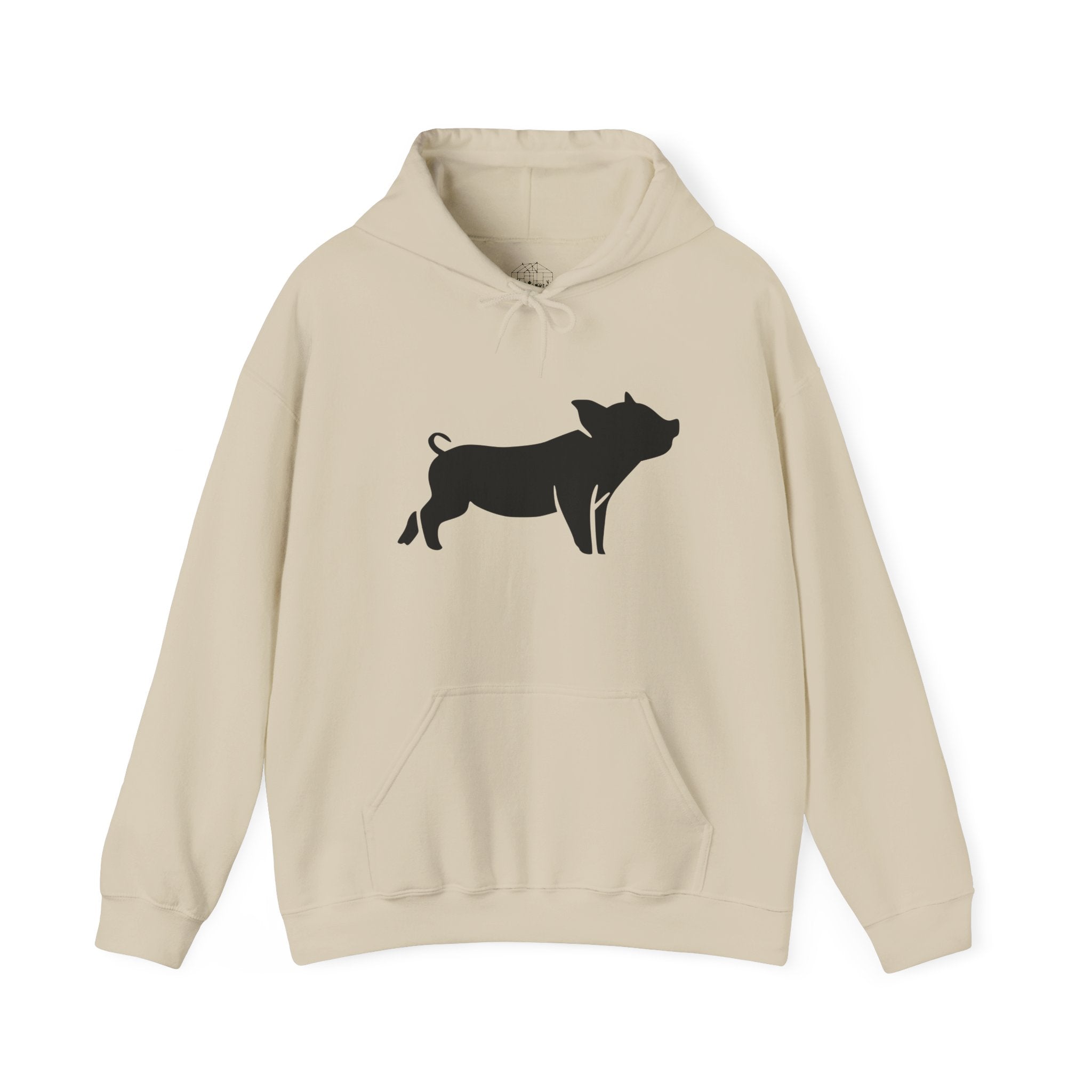 Pig Silhouette Hoodie – Farm Life Sweatshirt, Pig Lover Pullover, Homestead Hoodie, Mini Pig Apparel, Farm Animal Hoodie, Country Living Unisex Hoodie