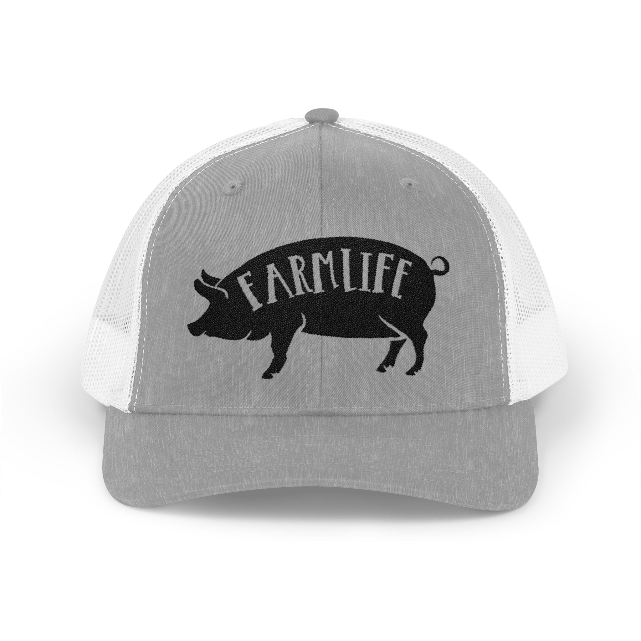 Farm Life Pig Snapback Trucker Hat – Rustic Farm Trucker Cap, Homestead Hat, Pig Lover Farm Cap, Country Lifestyle Mesh Hat