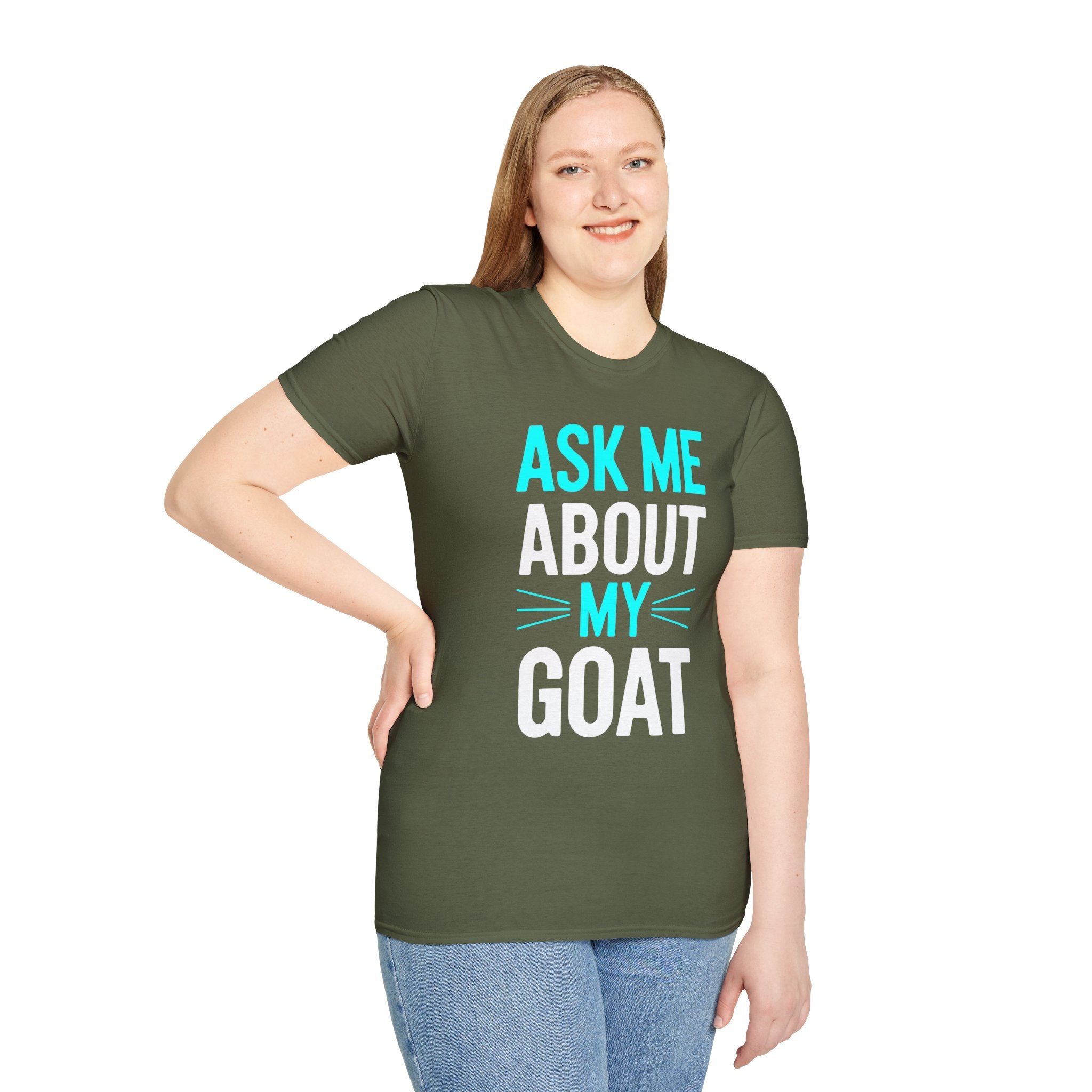 Ask Me About My Goat Funny Unisex T-Shirt | Goat Lover Farm Life Graphic Tee