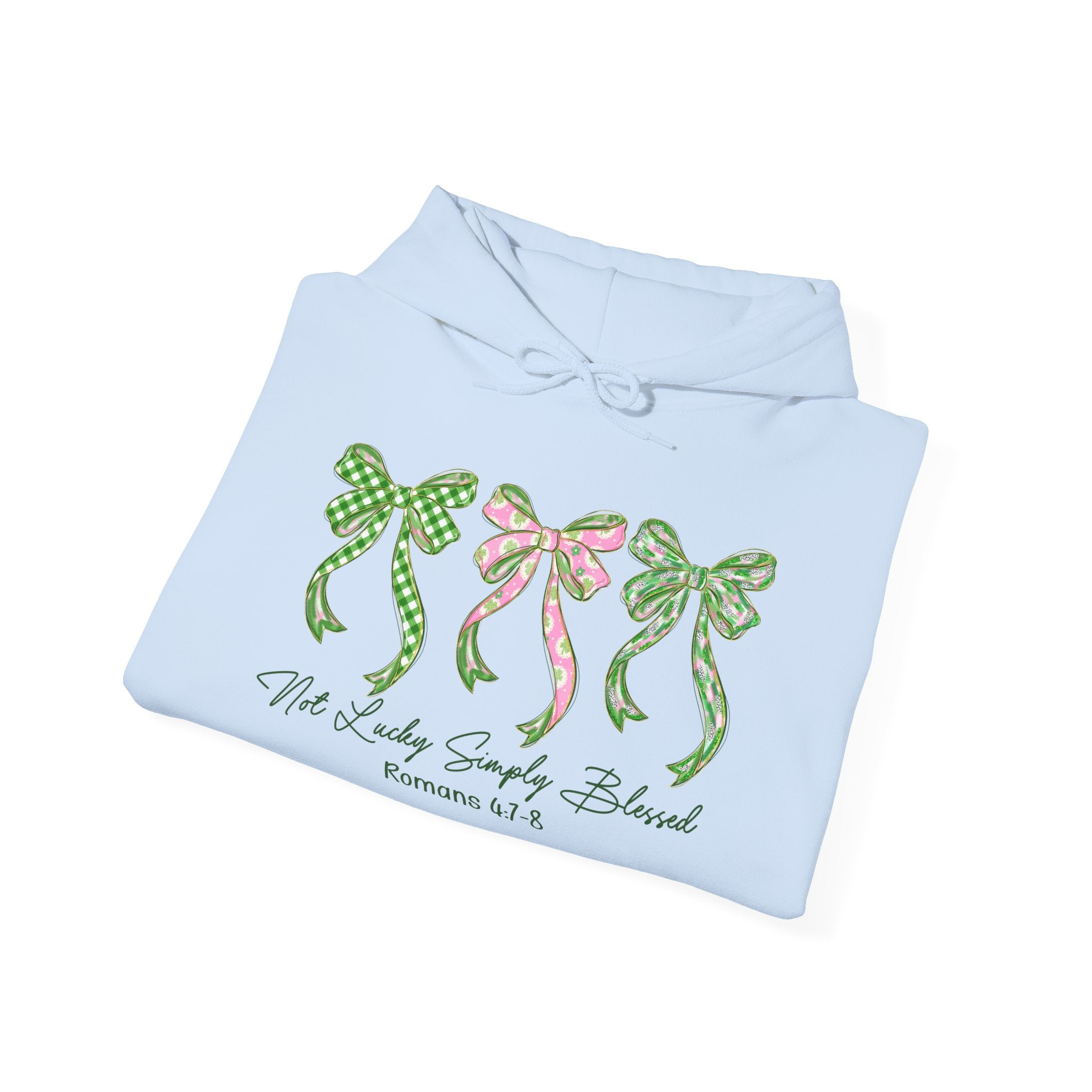Not Lucky Simply Blessed Shirt | Romans 4:7–8 Christian St Patrick’s Day Tee | Faith Bow Shirt | Farmhouse Christian Apparel | Cottagecore Christian Shirt | Homestead Faith Clothing