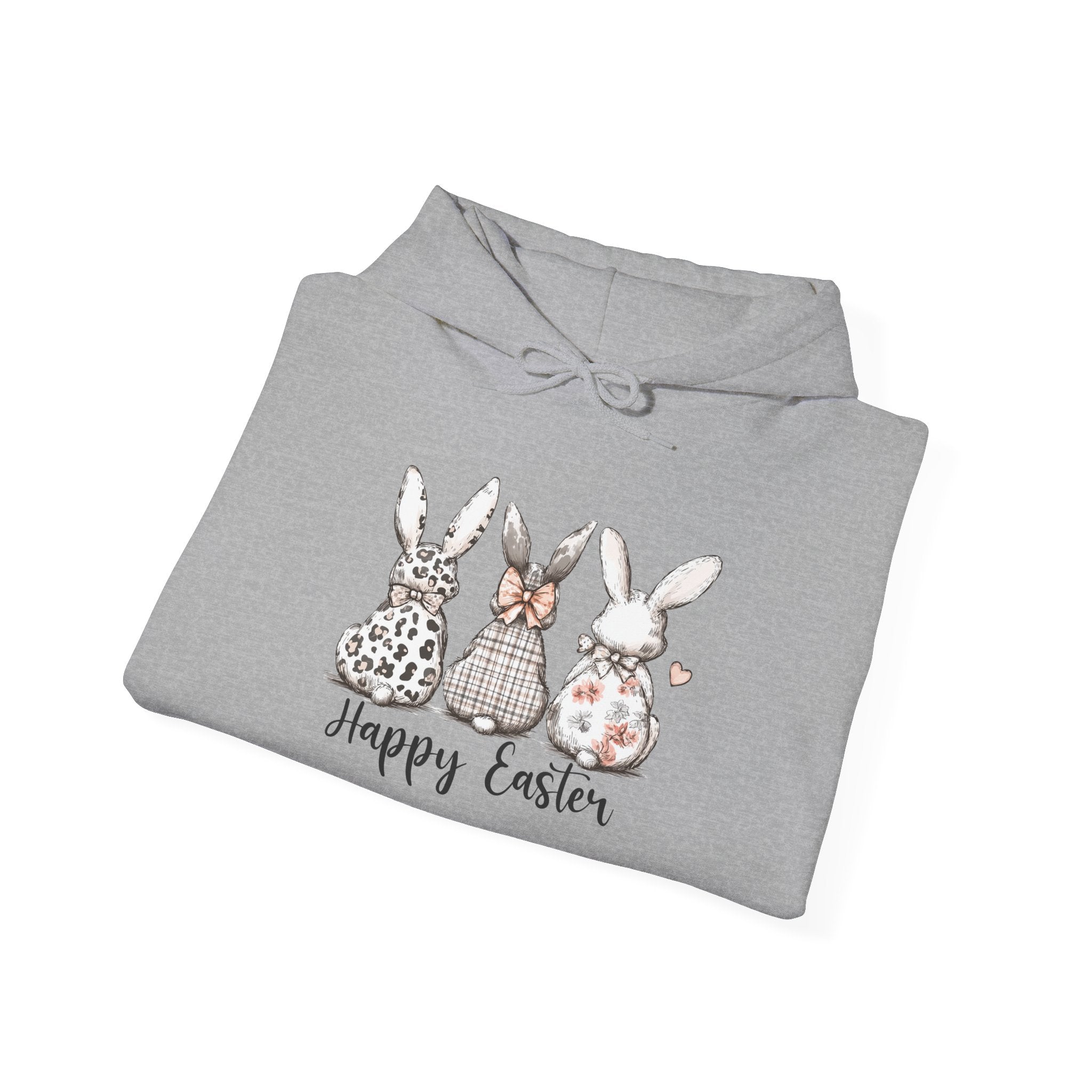 Happy Easter Bunny Hoodie | Farmhouse Easter Rabbit Sweatshirt | Cottagecore Spring Bunny Pullover | Country Easter Apparel | Homestead Holiday Hoodie