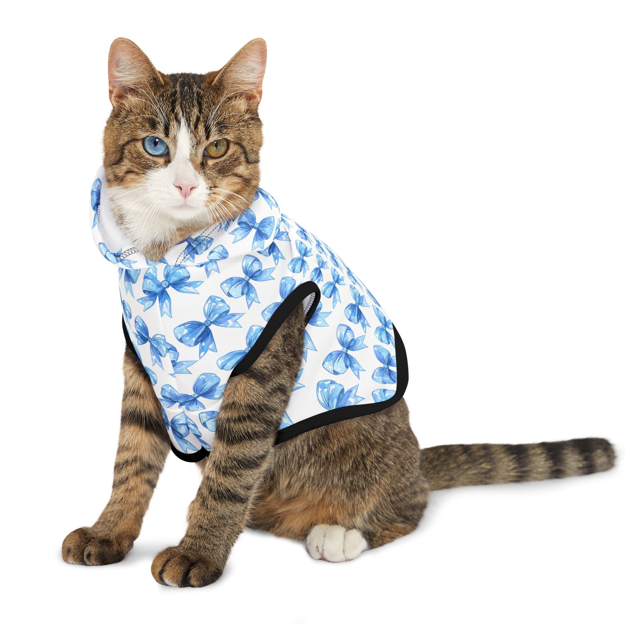 Coquette Bows Cute Pet Hoodie - Adorable Puppy Sweater, Small Dog Outfit, Furry Friend Gift, Pet Apparel, Animal Lover Present