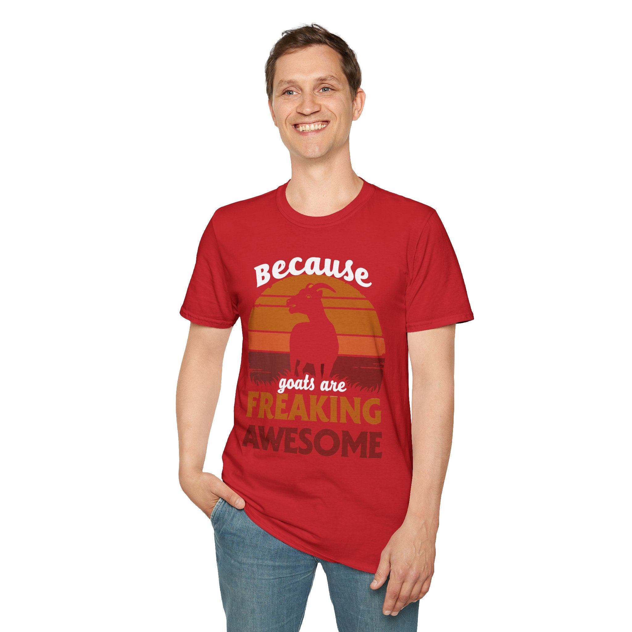 Because Goats Are Freaking Awesome Vintage Unisex T-Shirt | Funny Goat Lover Farm Life Tee