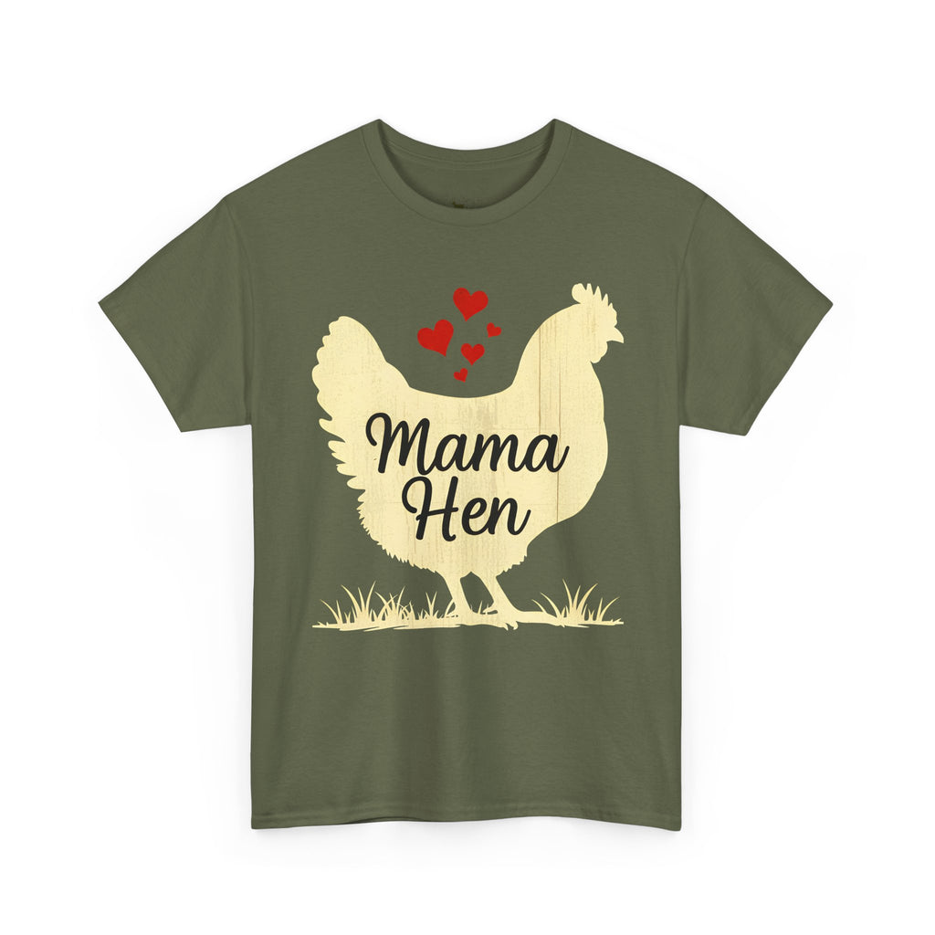 Mama Hen T-Shirt – Chicken Mom Tee, Minimalist Farmhouse Chicken Shirt, Unisex Gildan 5000