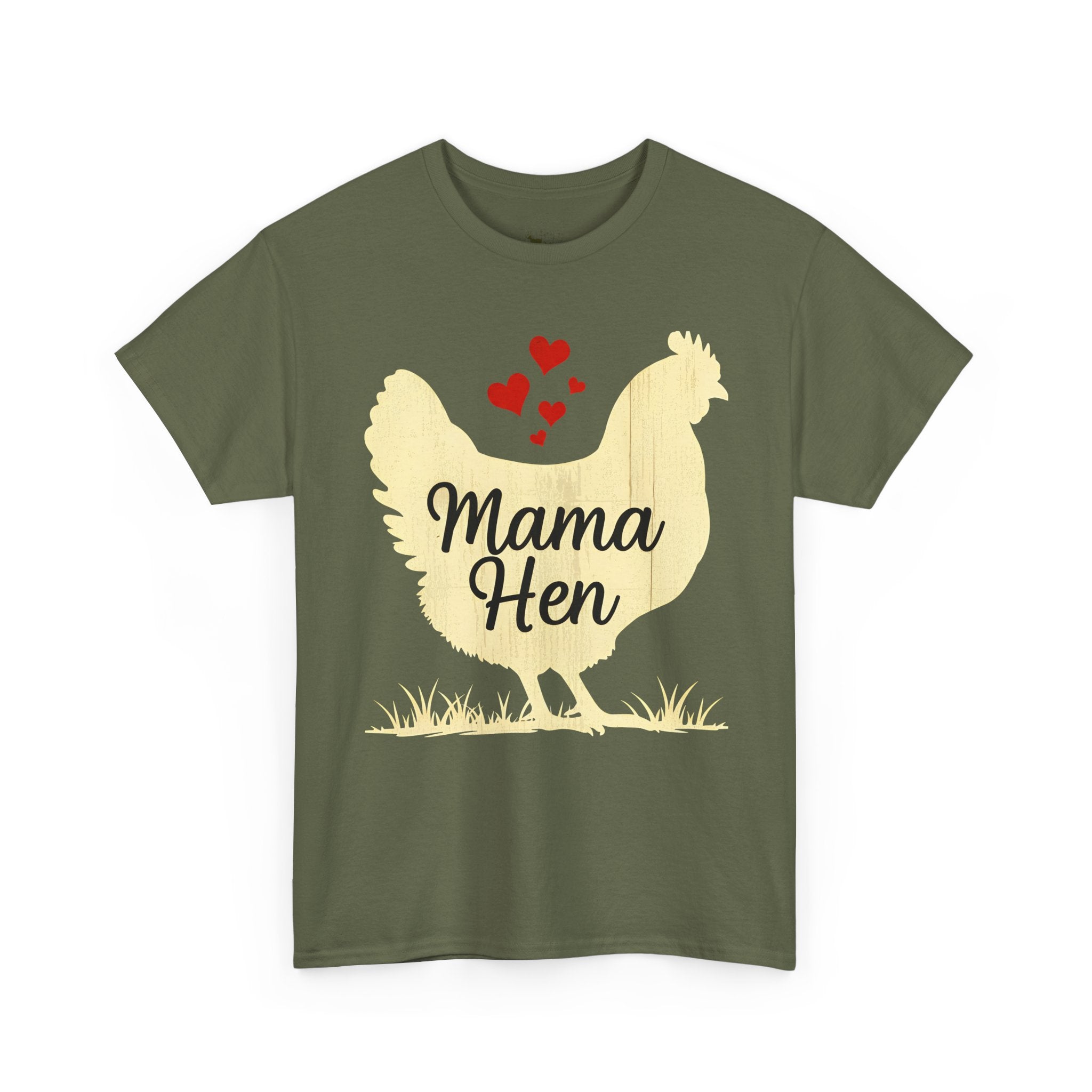 Mama Hen T-Shirt – Chicken Mom Tee, Minimalist Farmhouse Chicken Shirt, Unisex Gildan 5000