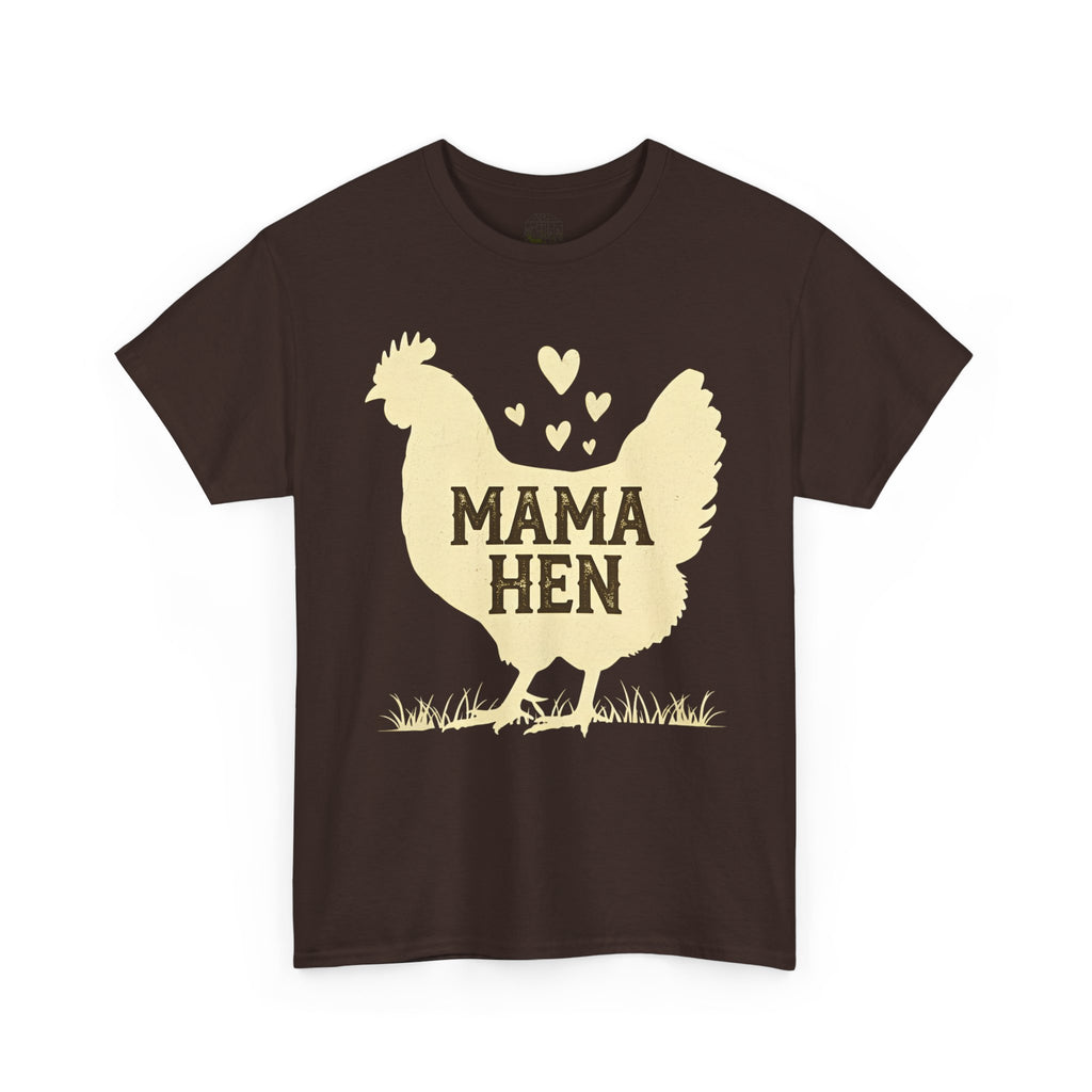 Mama Hen T-Shirt – Chicken Mom Tee, Minimalist Farmhouse Chicken Shirt, Unisex Gildan 5000