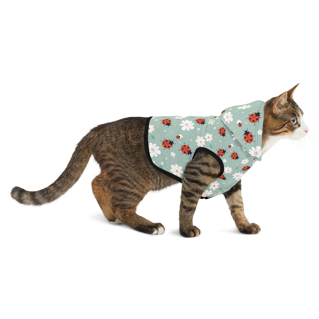 Cute Ladybug Pet Hoodie, Cute Pet Apparel, Animal Lover Gift, Dog Sweater, Cat Jumper, Pet Clothing