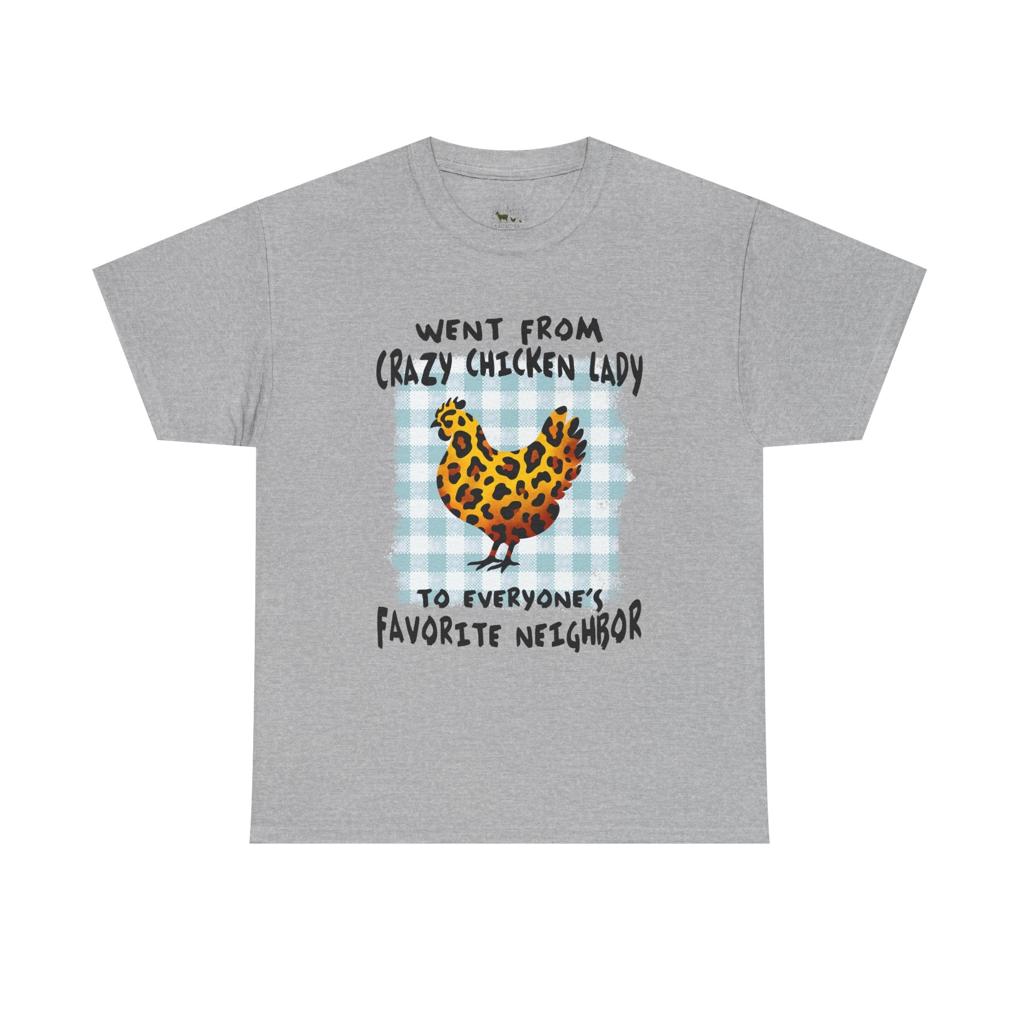 Went From Crazy Chicken Lady T-Shirt – Funny Chicken Mom Tee, Farmhouse Homestead Neighbor Gift Shirt, Unisex Gildan 5000