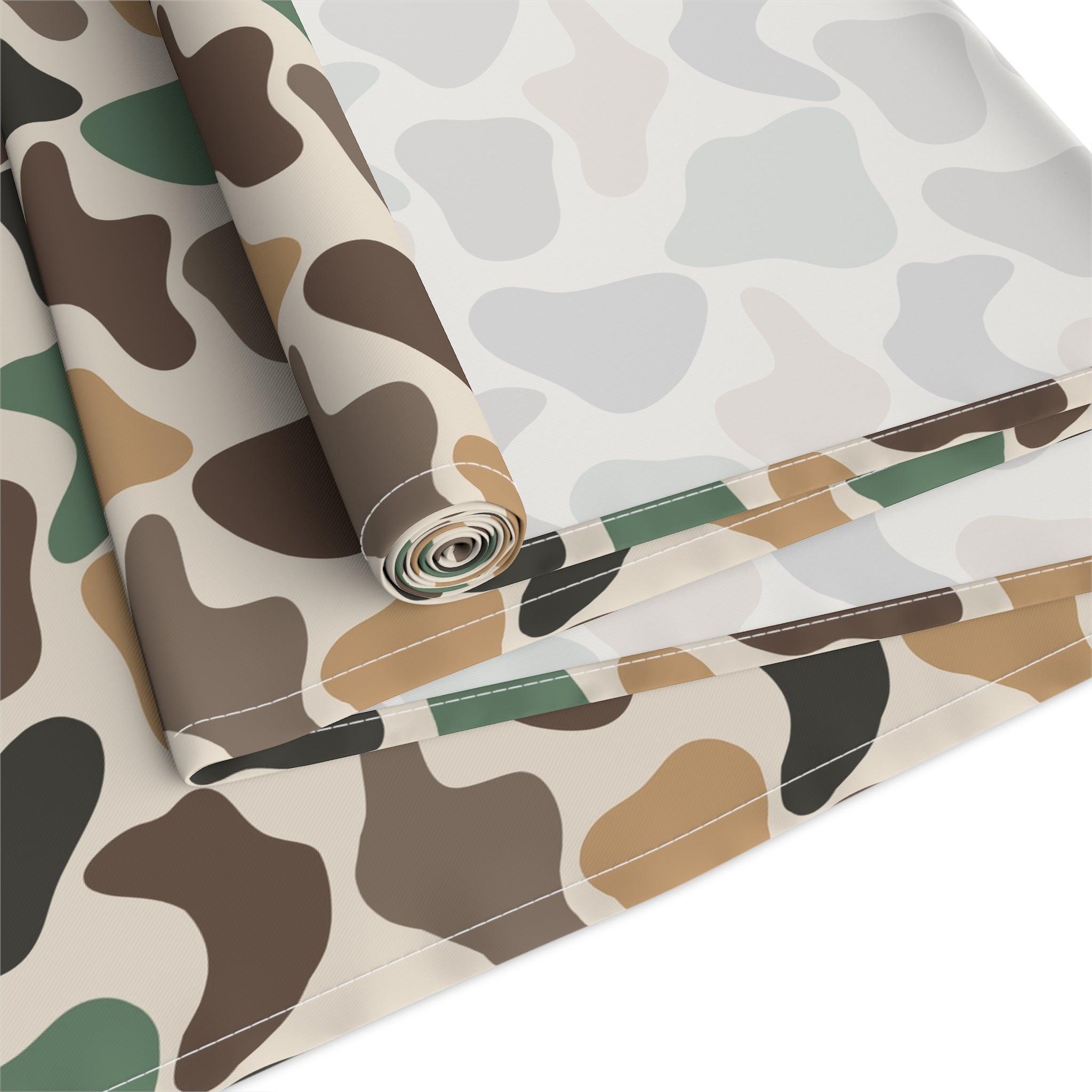 Duck Camo Farmhouse Table Runner | Rustic Waterfowl Kitchen Decor | Country Duck Print Dining Table Linen | Homestead Farm Table Runner