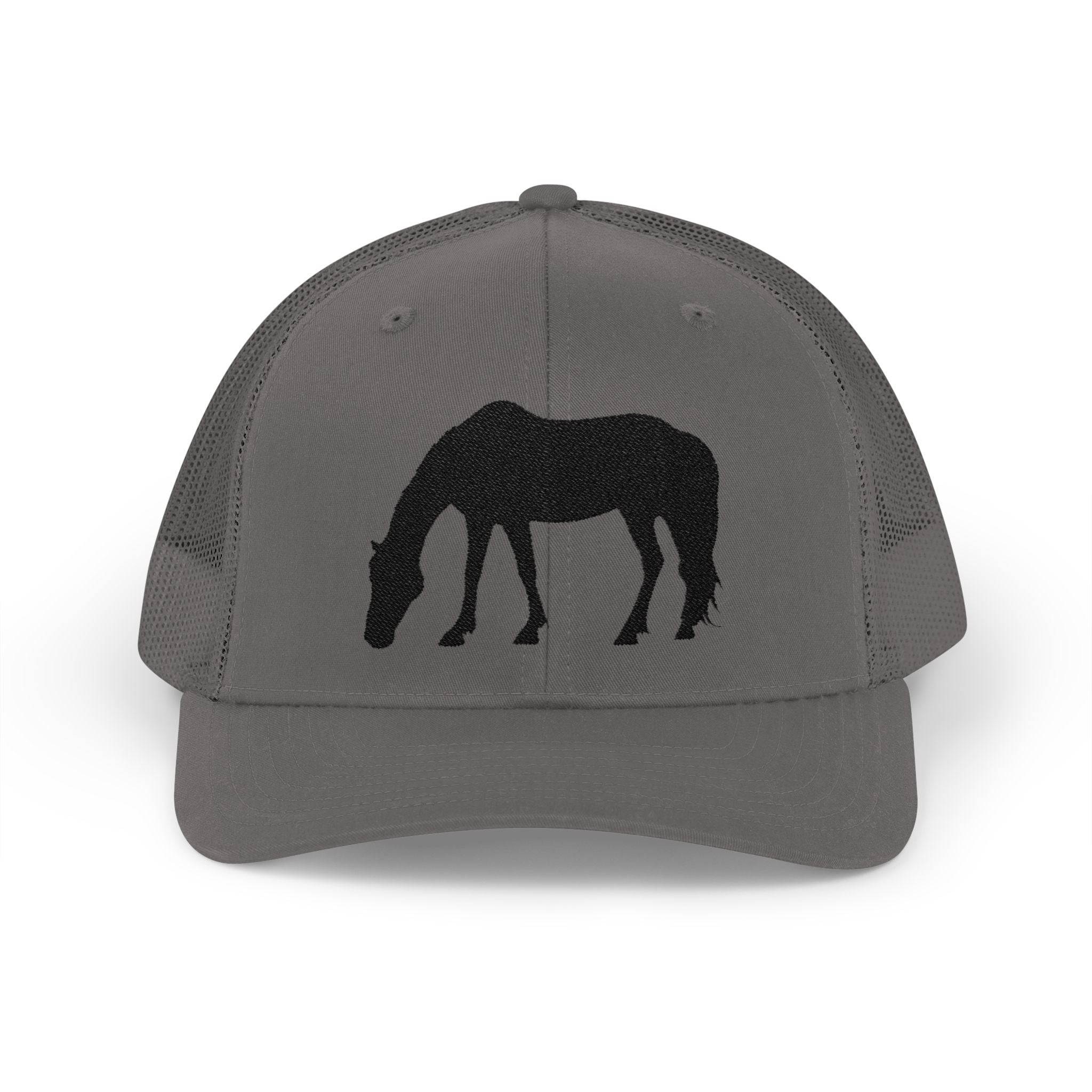 Grazing Horse Trucker Hat | Farm Life Mesh Snapback Cap | Equestrian Horse Lover Hat | Rustic Ranch & Cottagecore Farm Cap