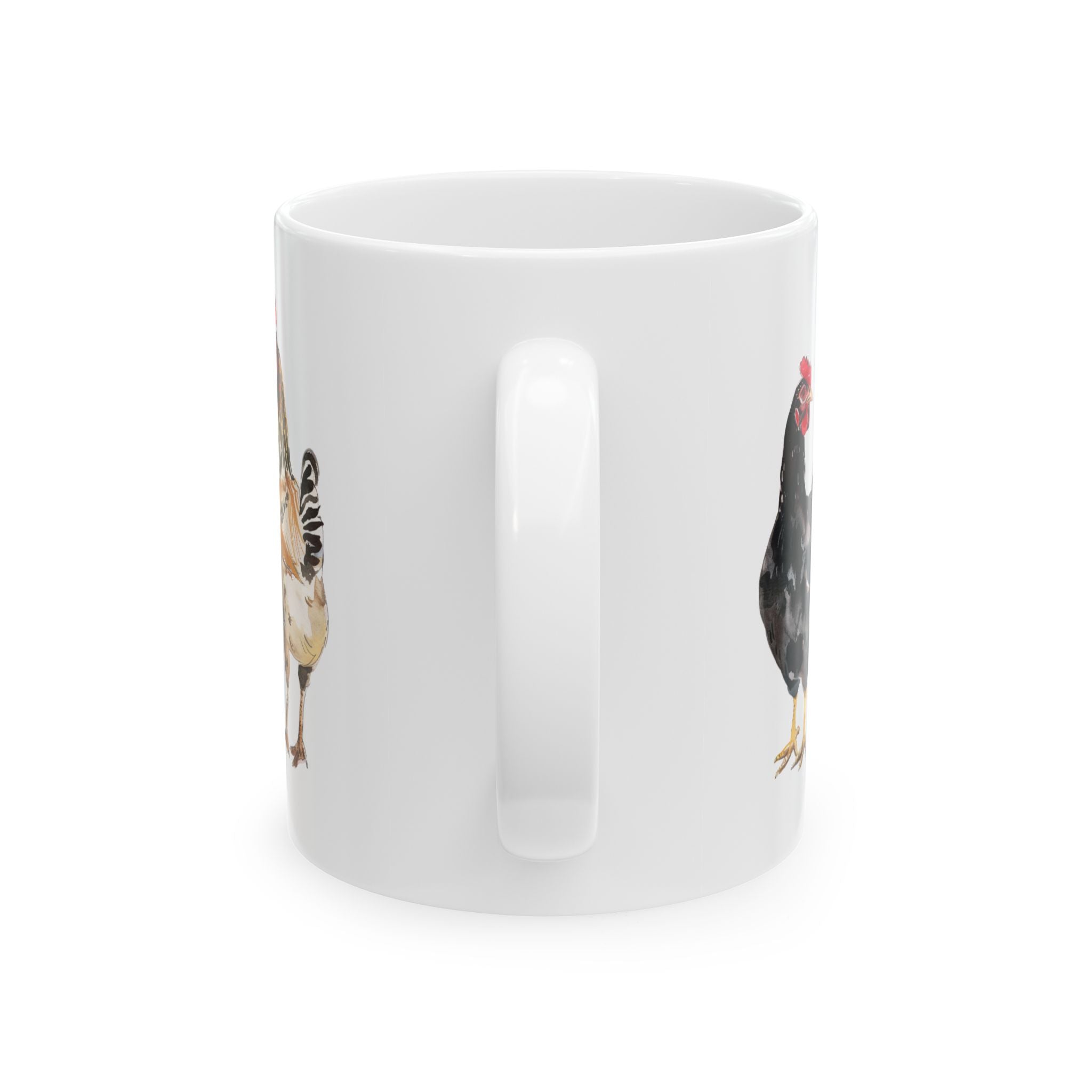 Chicken Flock Ceramic Mug – Backyard Chicken Coffee Cup, Farm Homestead Mug, Chicken Lover Gift (11oz, 15oz)