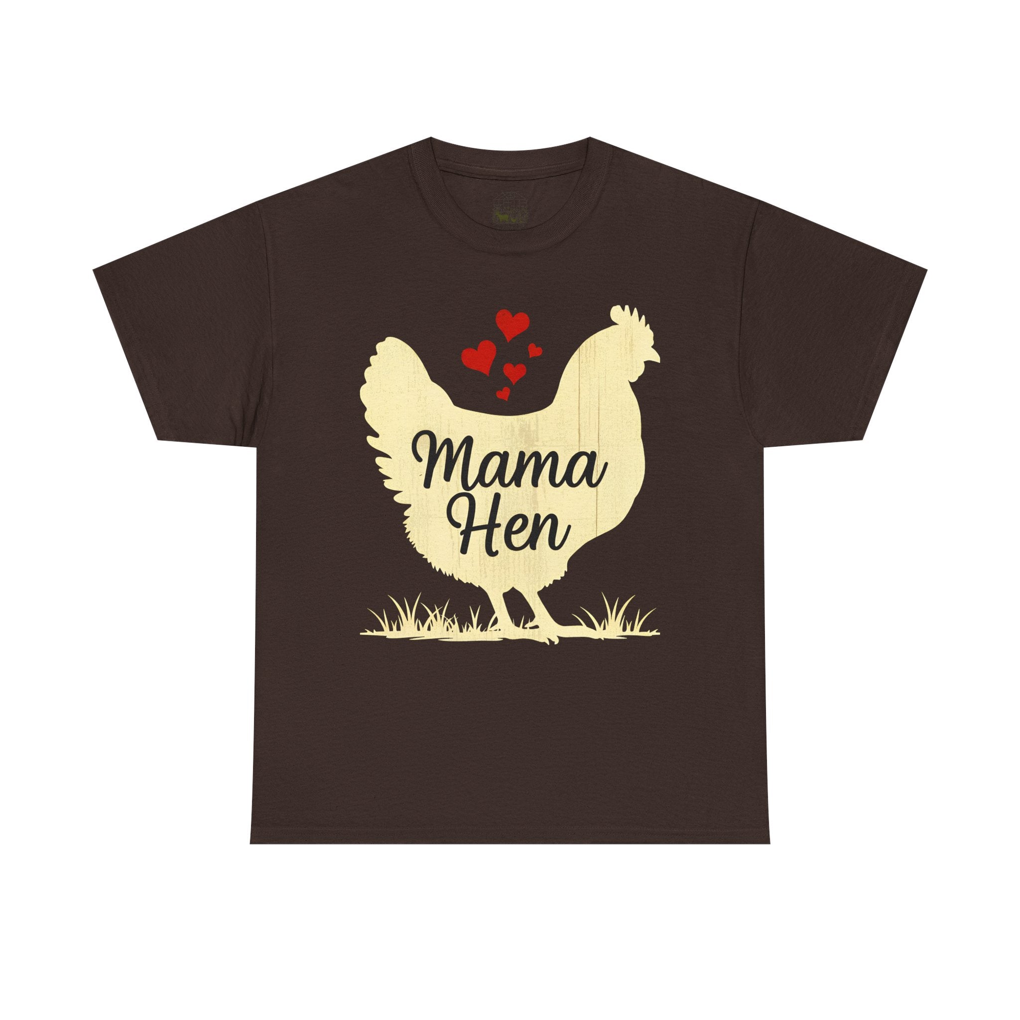 Mama Hen T-Shirt – Chicken Mom Tee, Minimalist Farmhouse Chicken Shirt, Unisex Gildan 5000