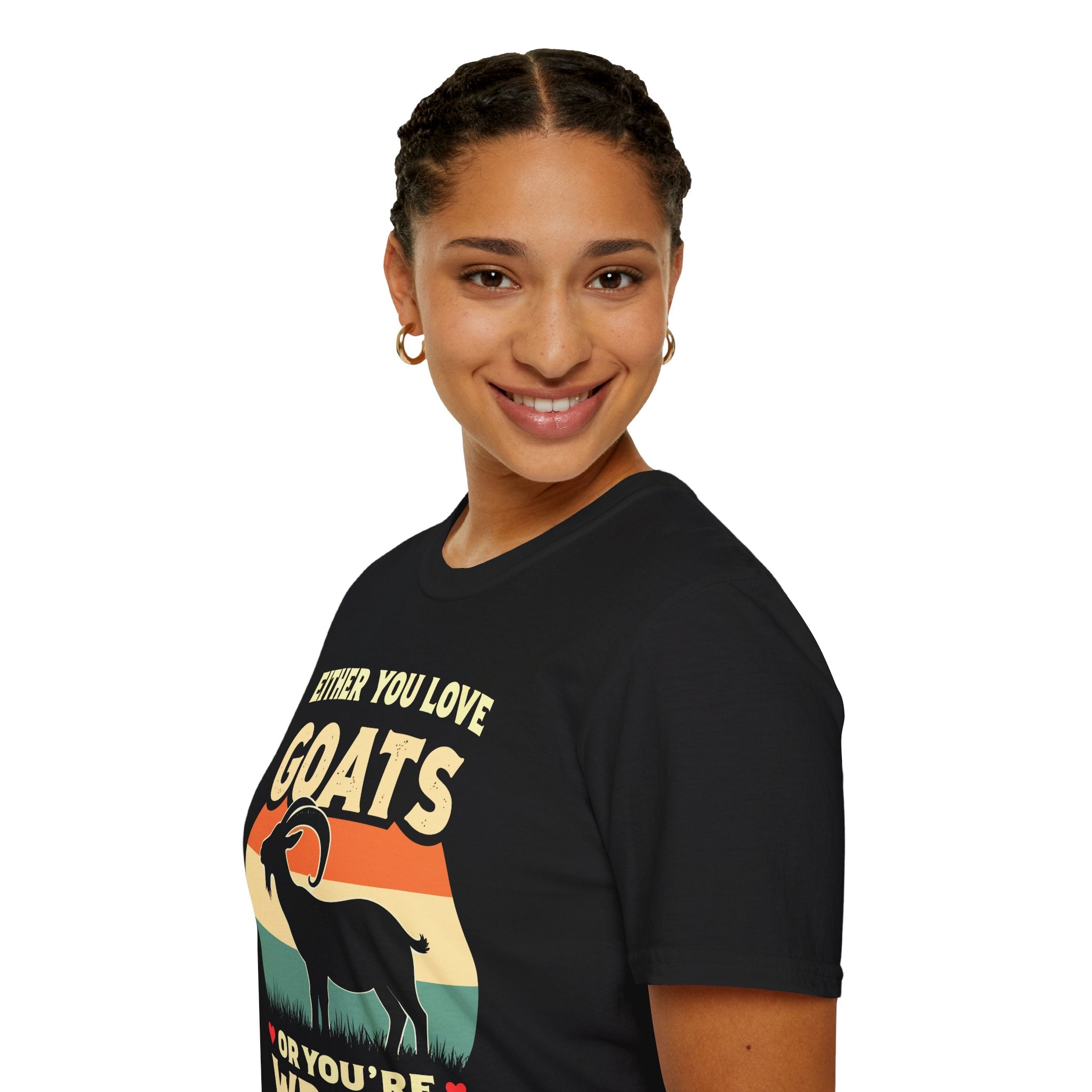 Either You Love Goats Or You’re Wrong Vintage Goat Lover Unisex T-Shirt | Funny Farm Life Tee
