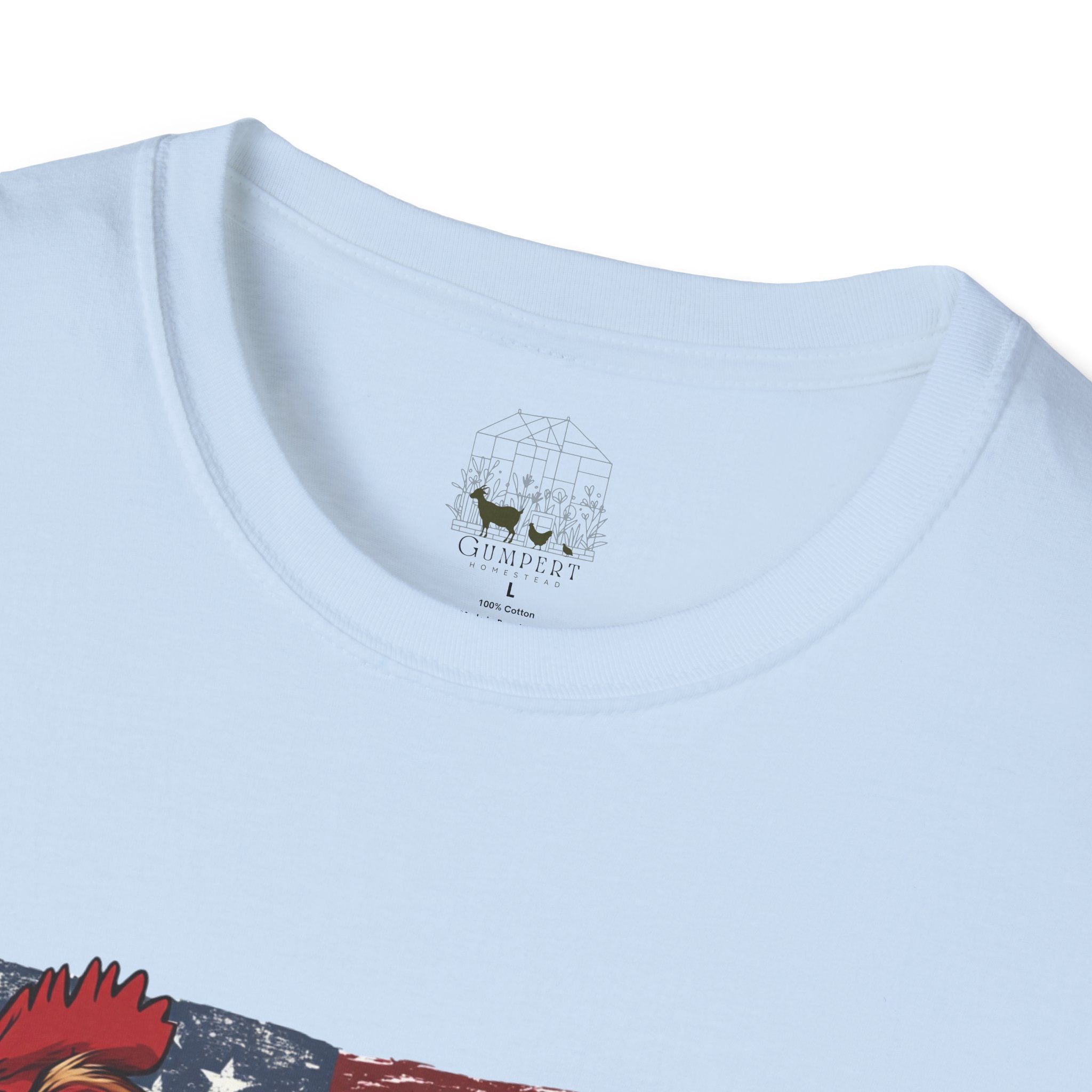 American Flag Chickens T-Shirt – American Flag Hen Shirt, Farm Life Tee, 4th of July Chicken Shirt, Backyard Chicken Keeper Gift, Homestead Farm Apparel