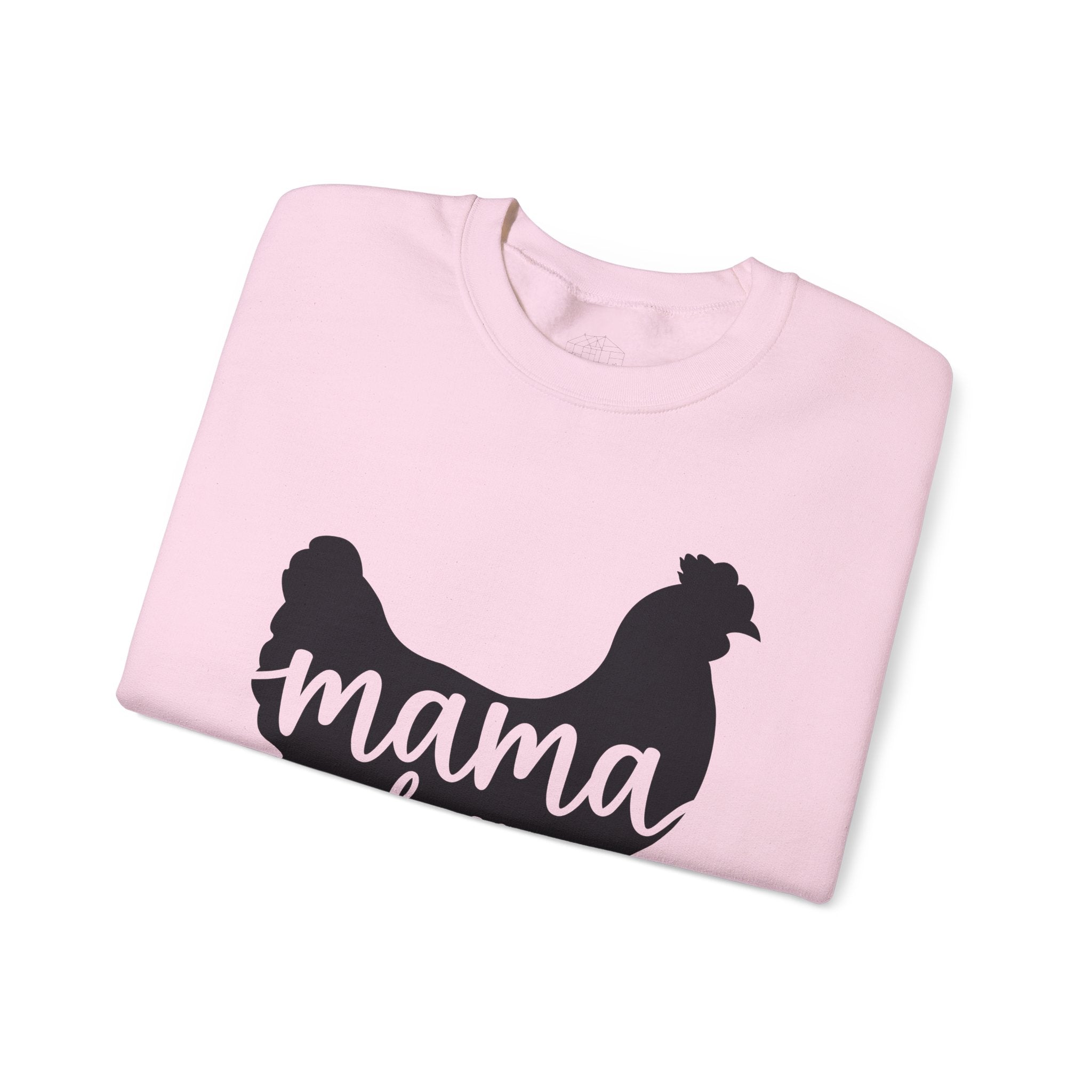 Mama Hen Sweatshirt – Minimalist Chicken Mom Crewneck, Neutral Farmhouse Homestead Pullover, Unisex Gildan 18000