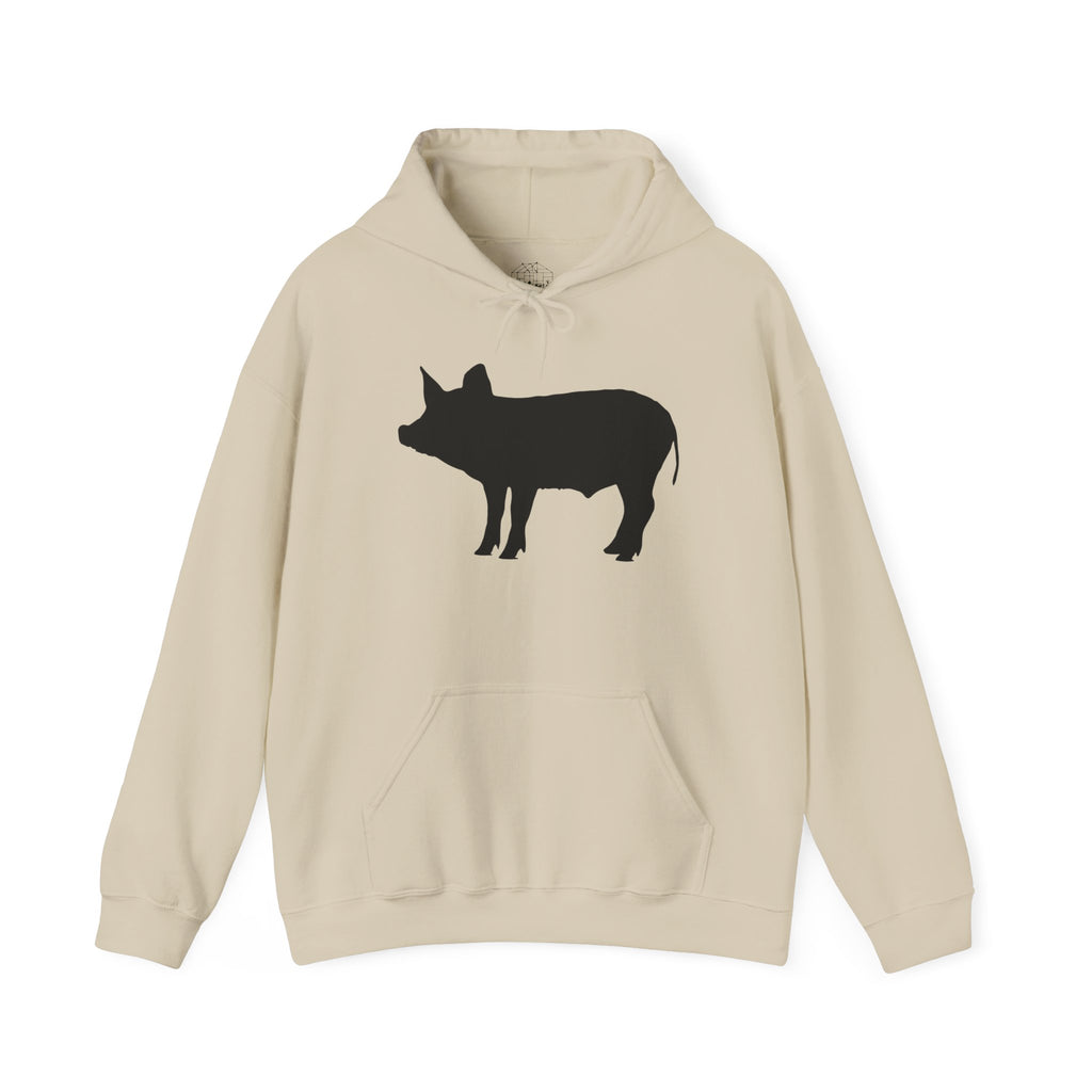 Pig Silhouette Hoodie – Farm Life Sweatshirt, Pig Lover Pullover, Homestead Hoodie, Mini Pig Apparel, Farm Animal Hoodie, Country Living Unisex Hoodie