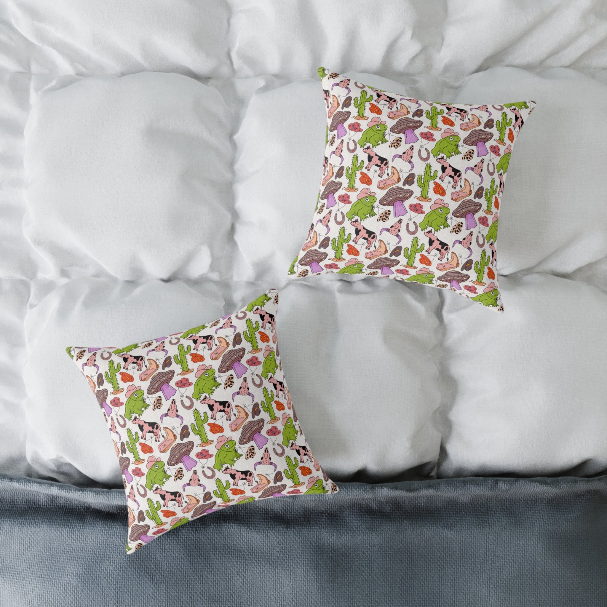 Pink Western Throw Pillow | Cowgirl Farmhouse Decor Pillow | Funky Western Accent Cushion | Gumpert Homestead